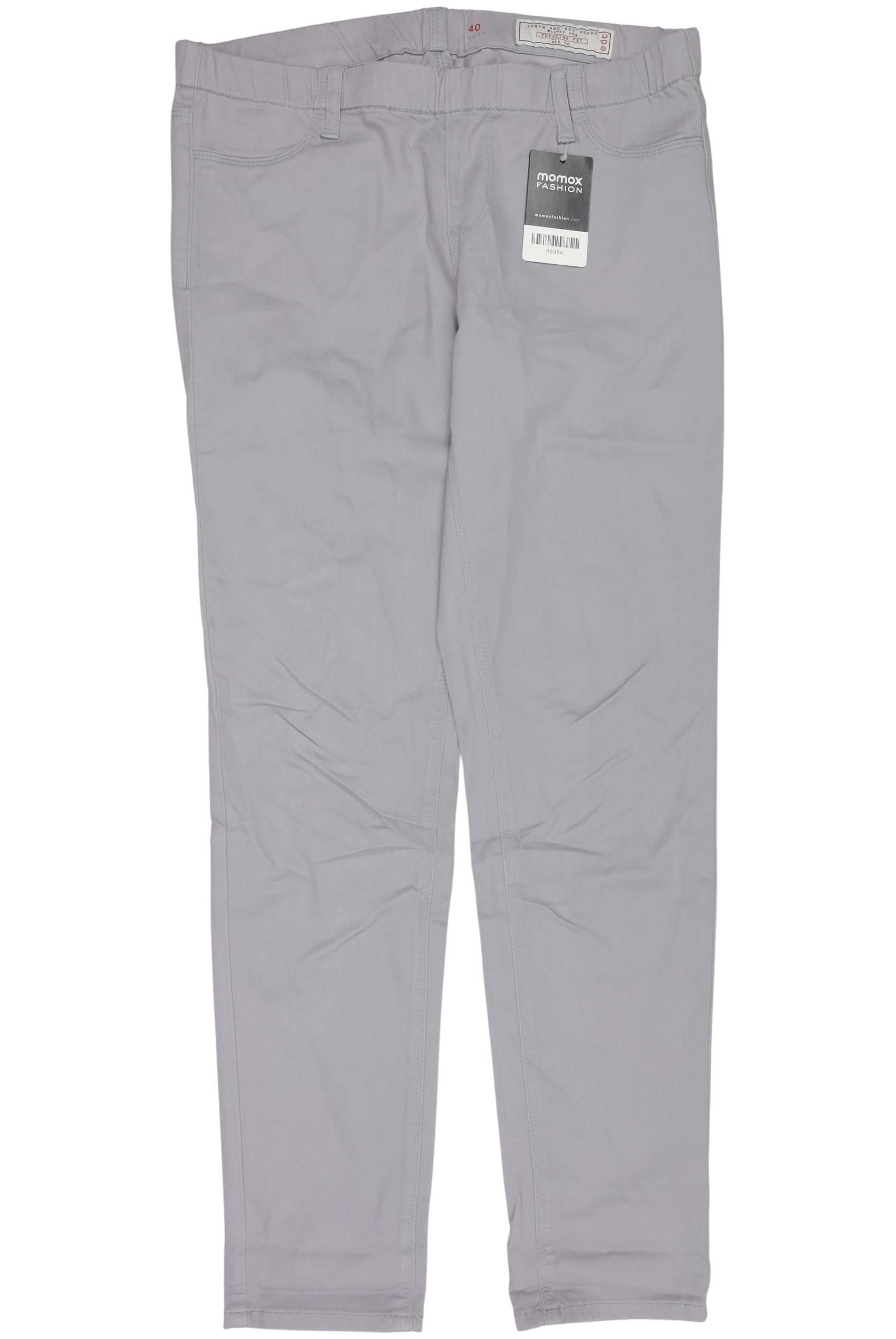 

edc by Esprit Damen Stoffhose, grau, Gr. 40