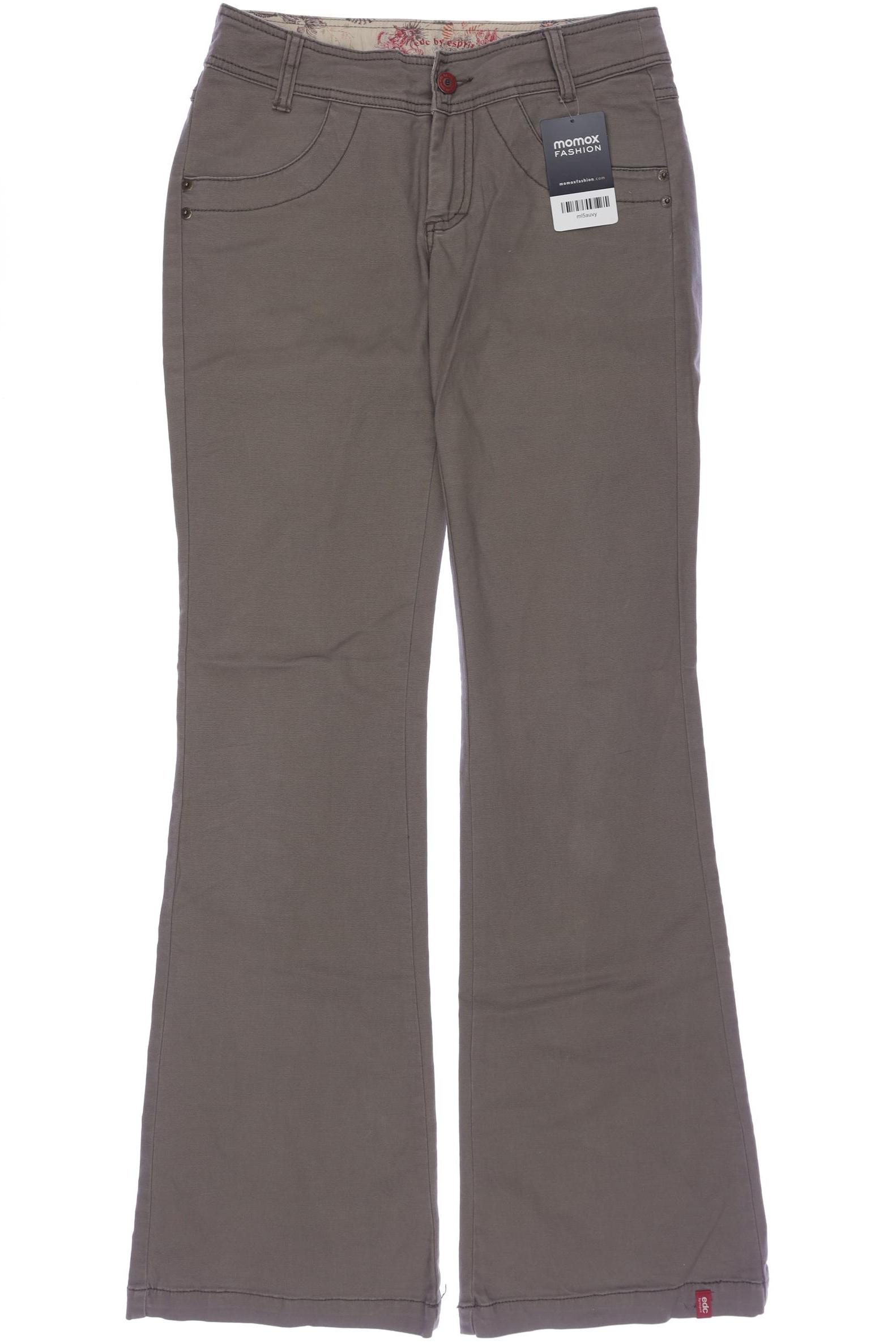 

edc by Esprit Damen Stoffhose, grau, Gr. 32