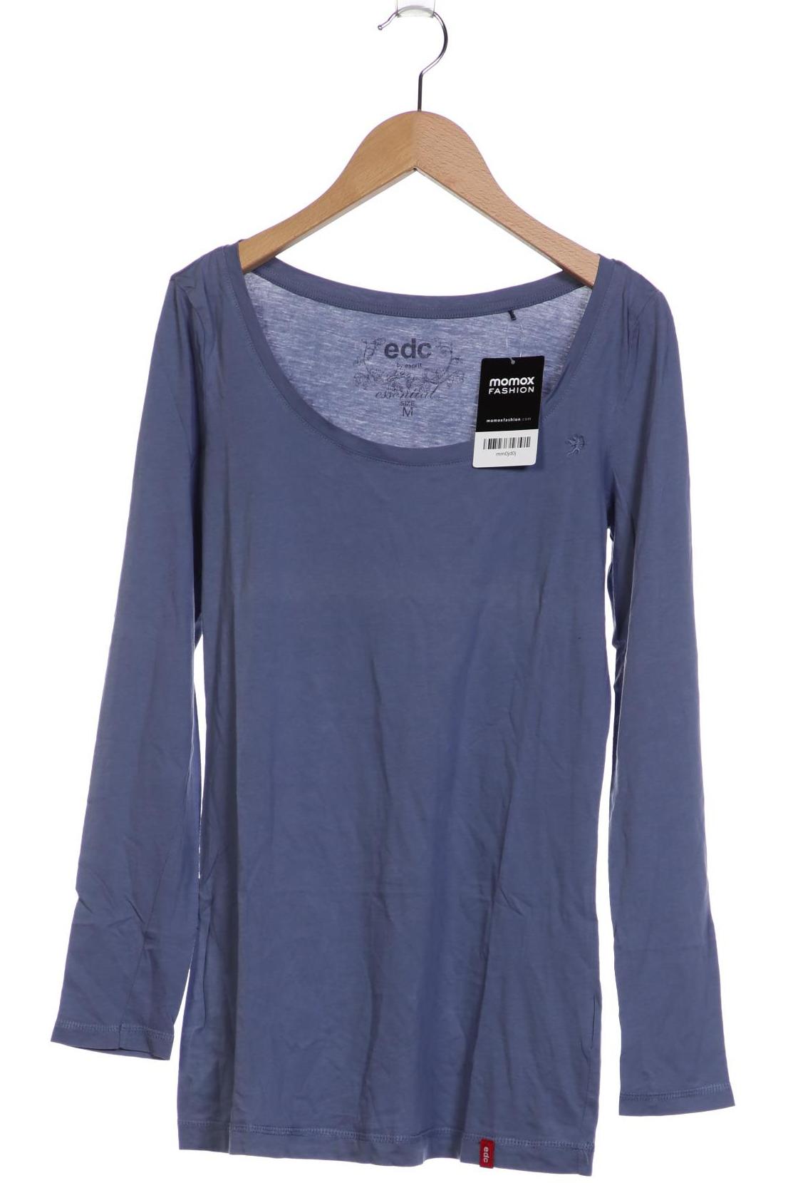 

edc by Esprit Damen Langarmshirt, blau, Gr. 38