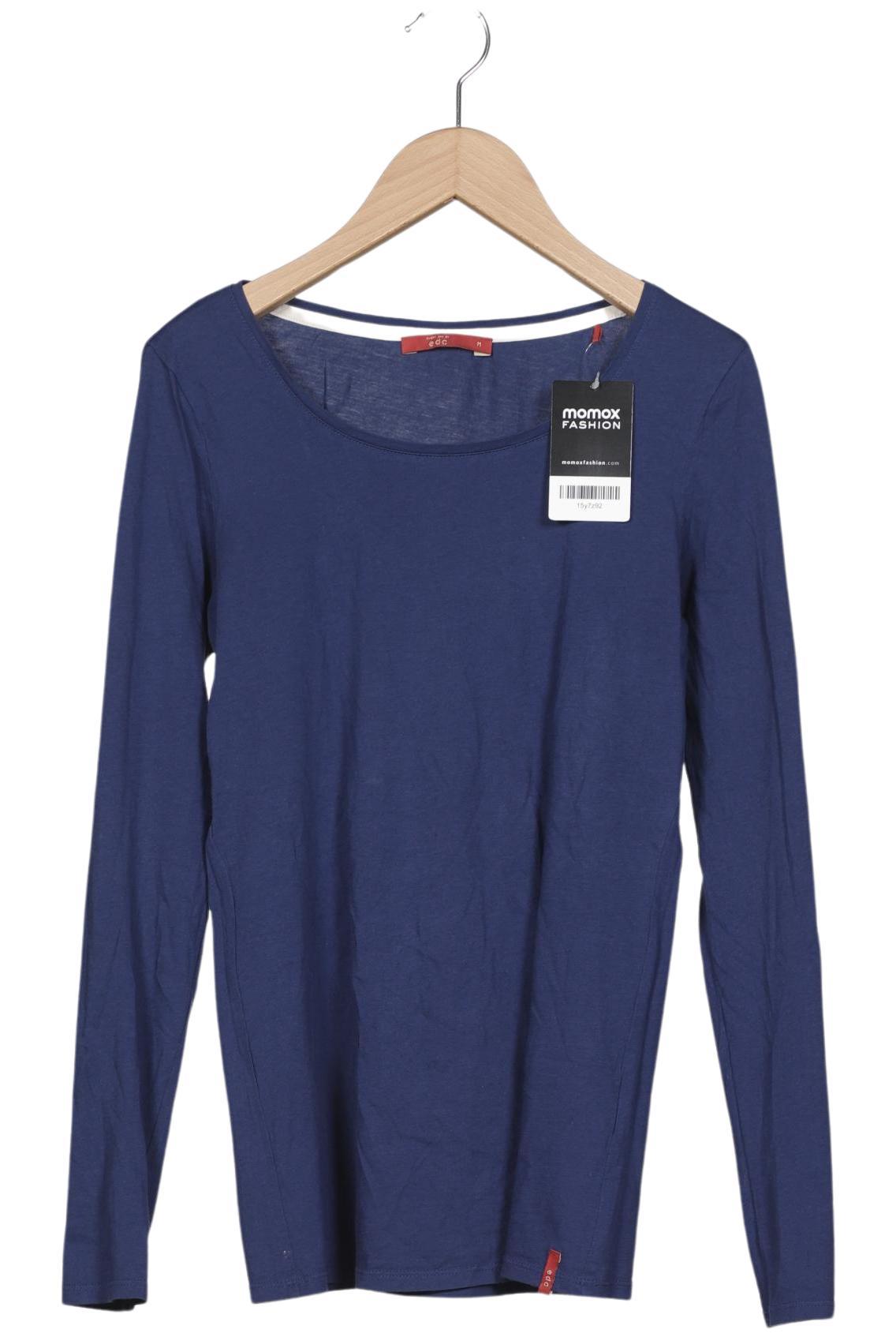 

edc by Esprit Damen Langarmshirt, marineblau, Gr. 38