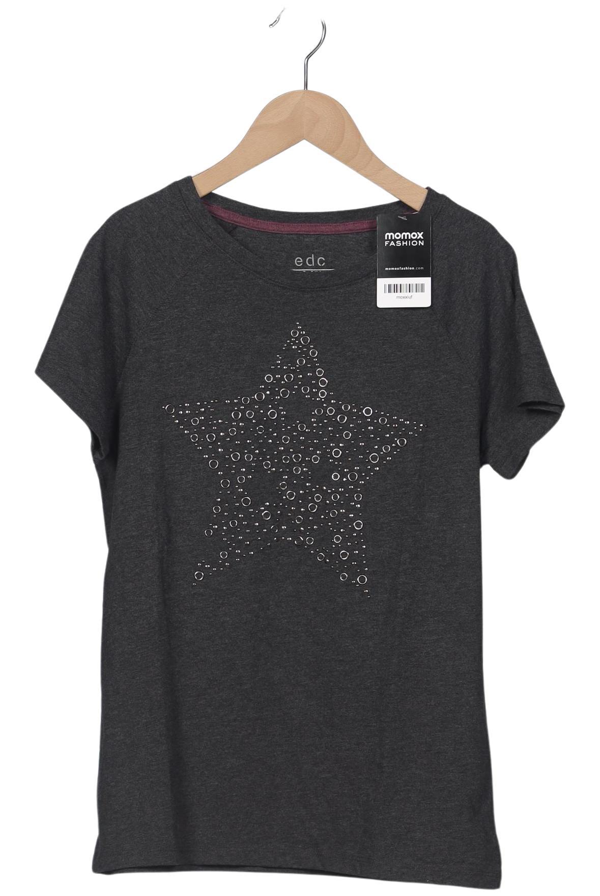 

edc by Esprit Damen T-Shirt, grau, Gr. 36