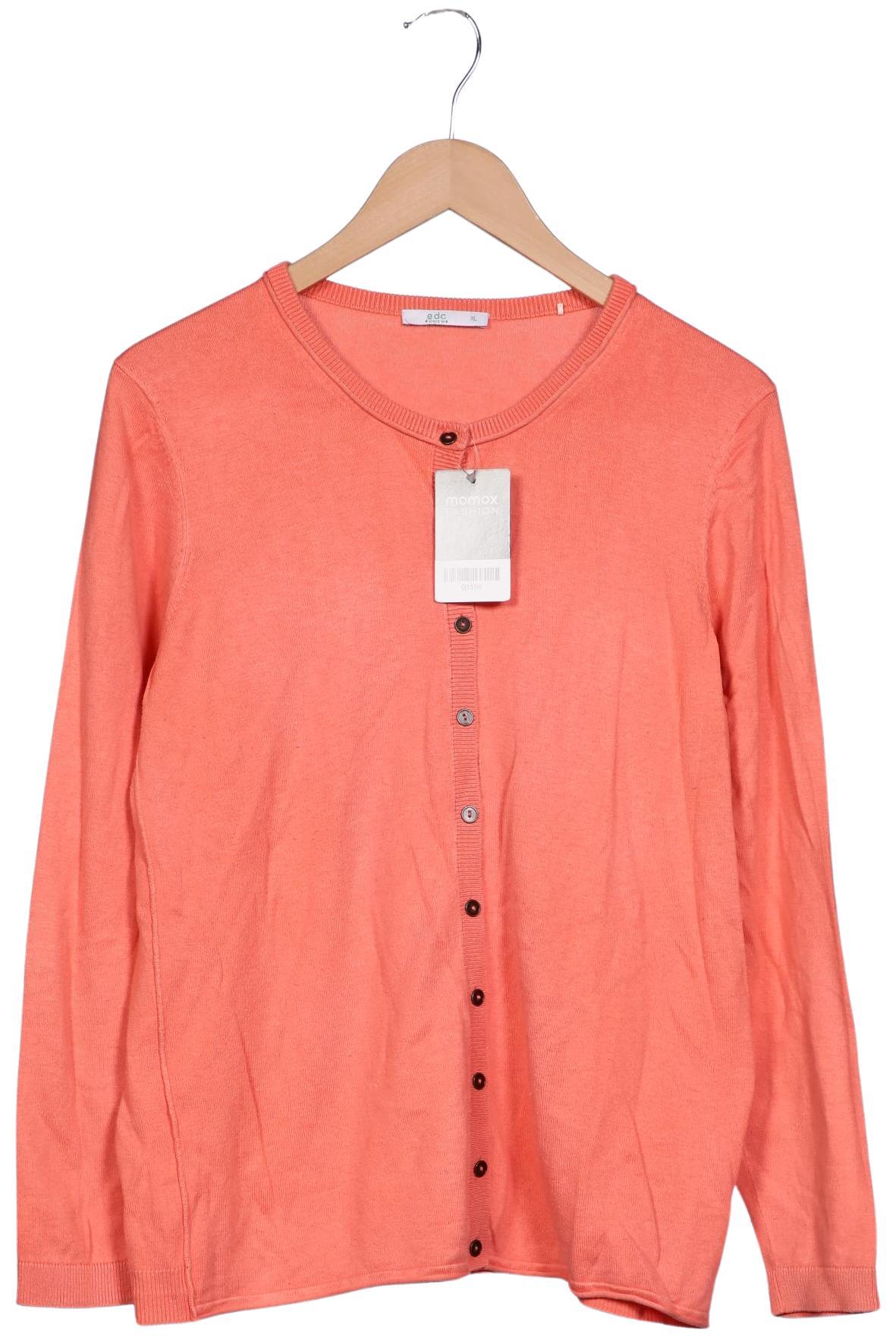 

edc by Esprit Damen Strickjacke, orange, Gr. 44