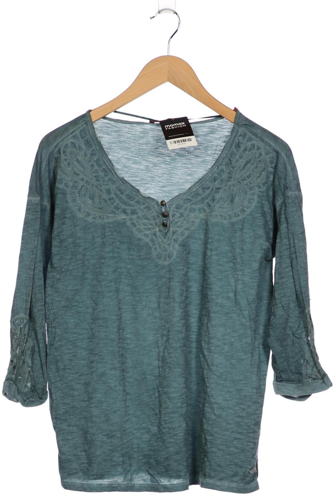 

edc by Esprit Damen Langarmshirt, blau, Gr. 38