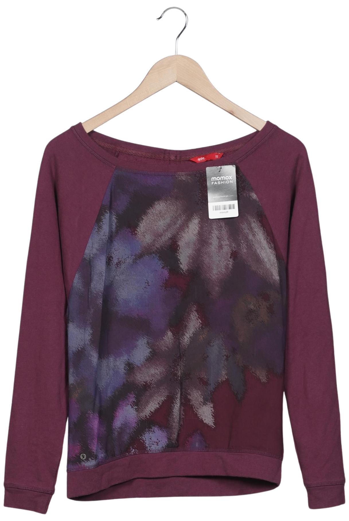 

edc by Esprit Damen Sweatshirt, bordeaux, Gr. 34