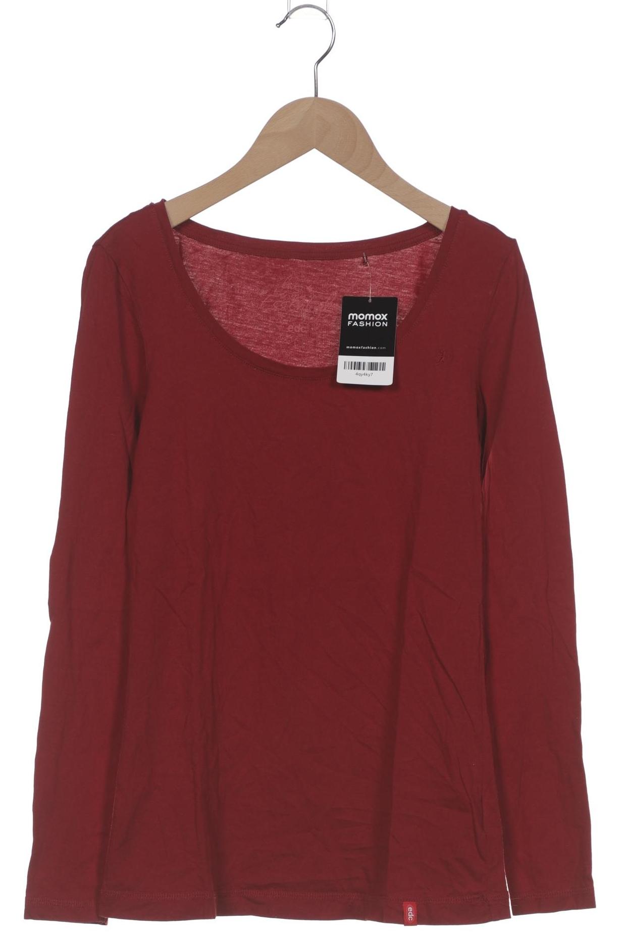 

edc by Esprit Damen Langarmshirt, bordeaux, Gr. 42