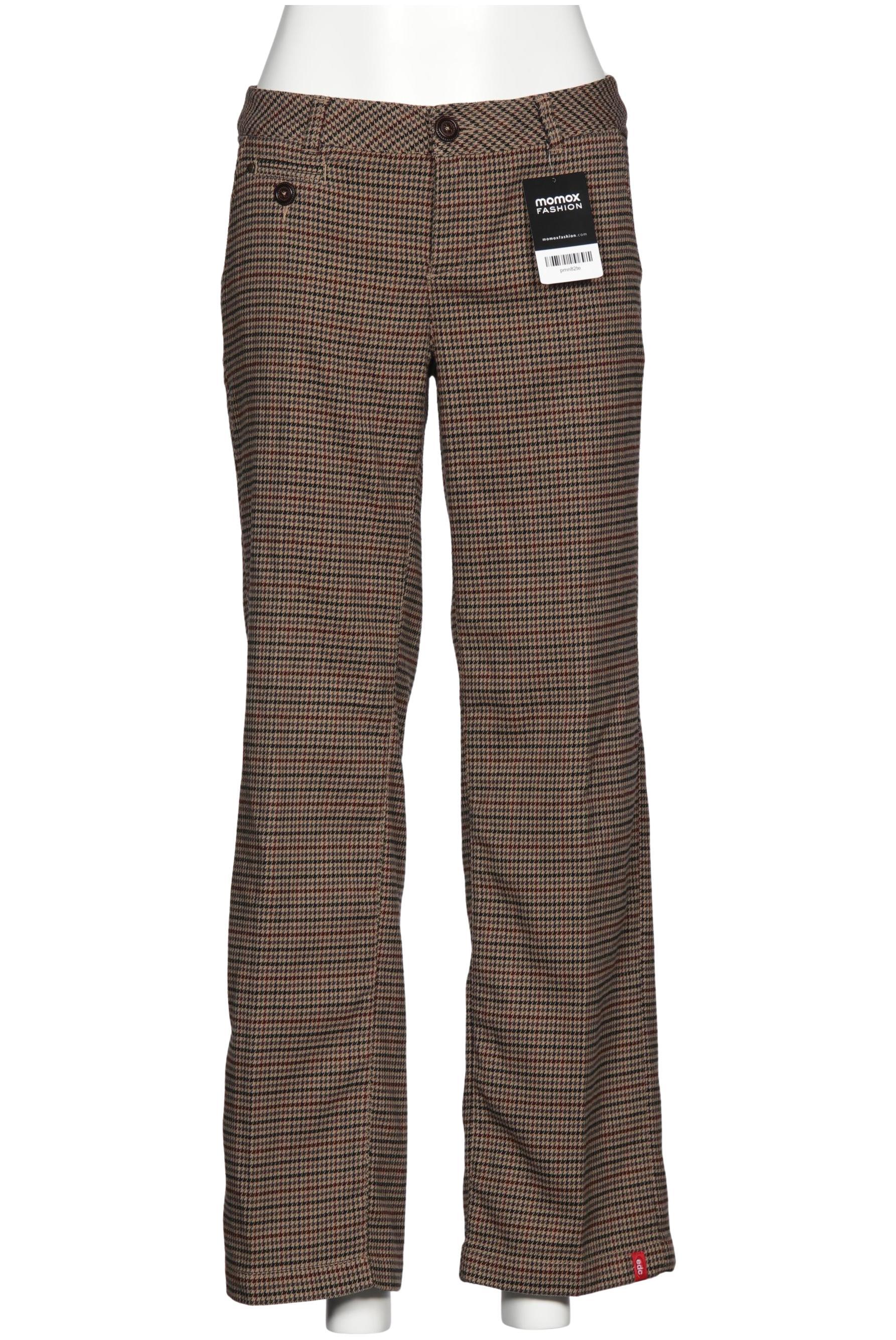 

edc by Esprit Damen Stoffhose, braun, Gr. 38