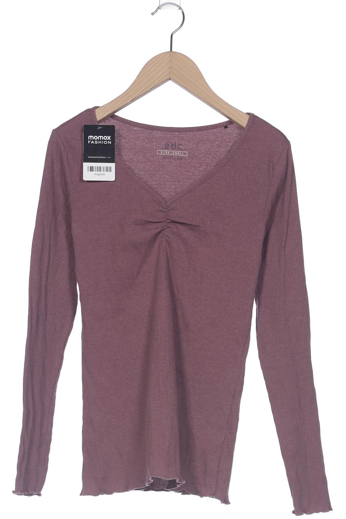 

edc by Esprit Damen Langarmshirt, bordeaux, Gr. 36