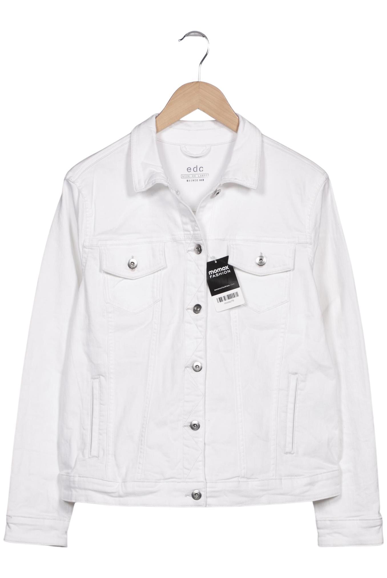 

edc by Esprit Damen Jacke, weiß, Gr. 46