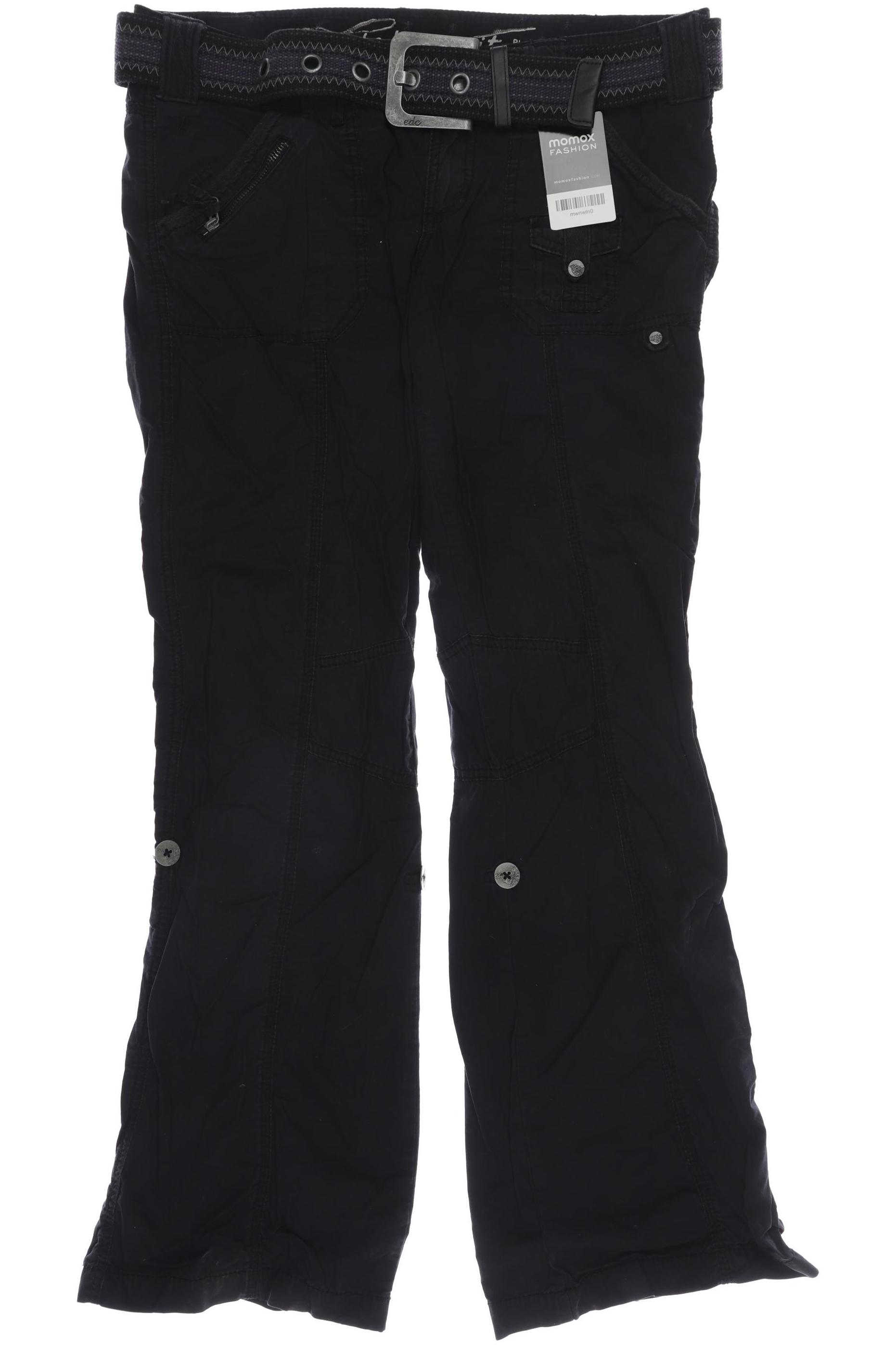 

edc by Esprit Damen Stoffhose, schwarz, Gr. 40