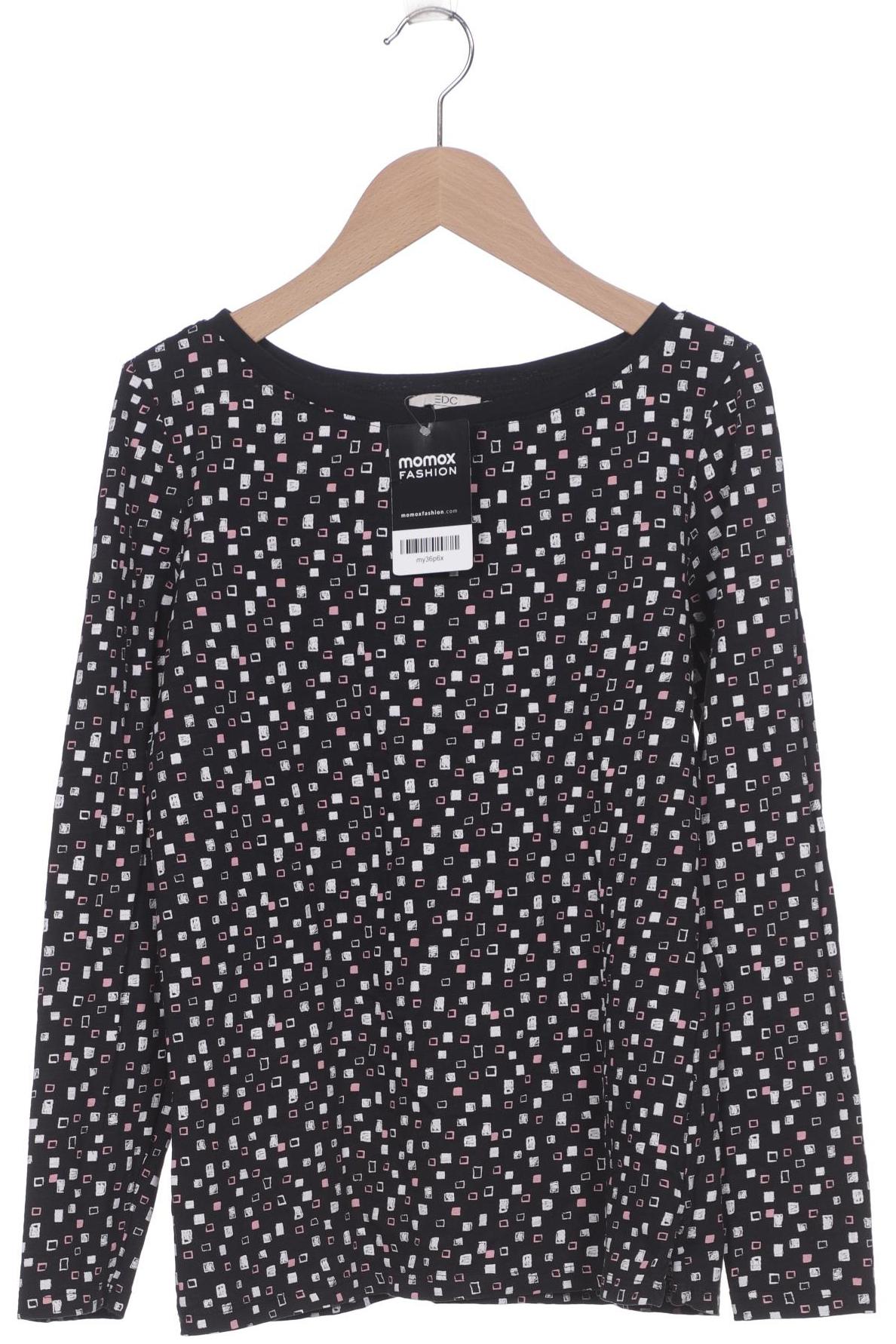 

edc by Esprit Damen Langarmshirt, schwarz, Gr. 34