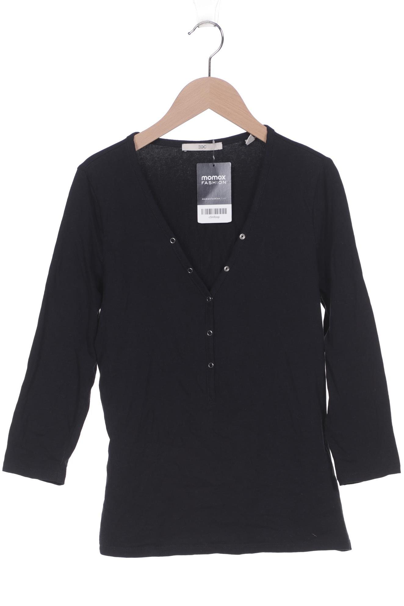 

edc by Esprit Damen Langarmshirt, schwarz, Gr. 36