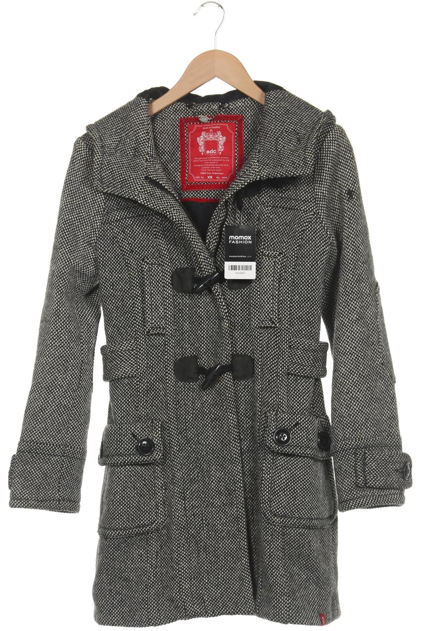 

edc by Esprit Damen Mantel, schwarz, Gr. 34