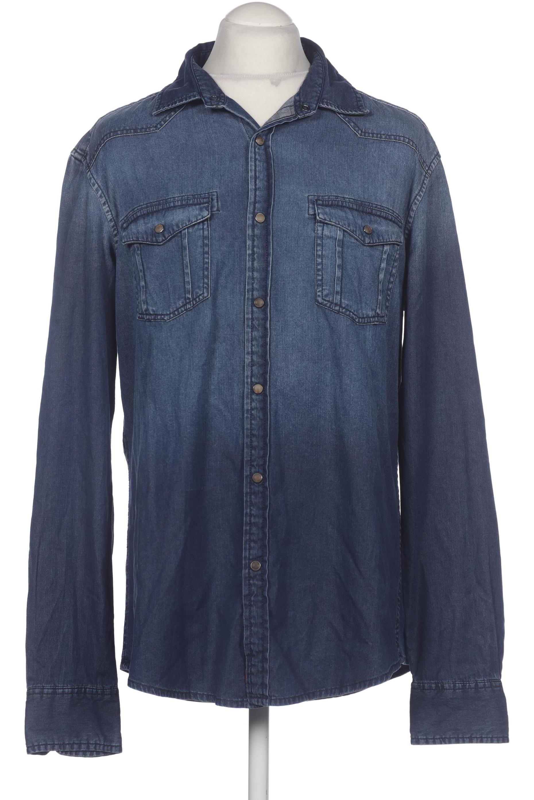 

edc by Esprit Herren Hemd, blau, Gr. 54