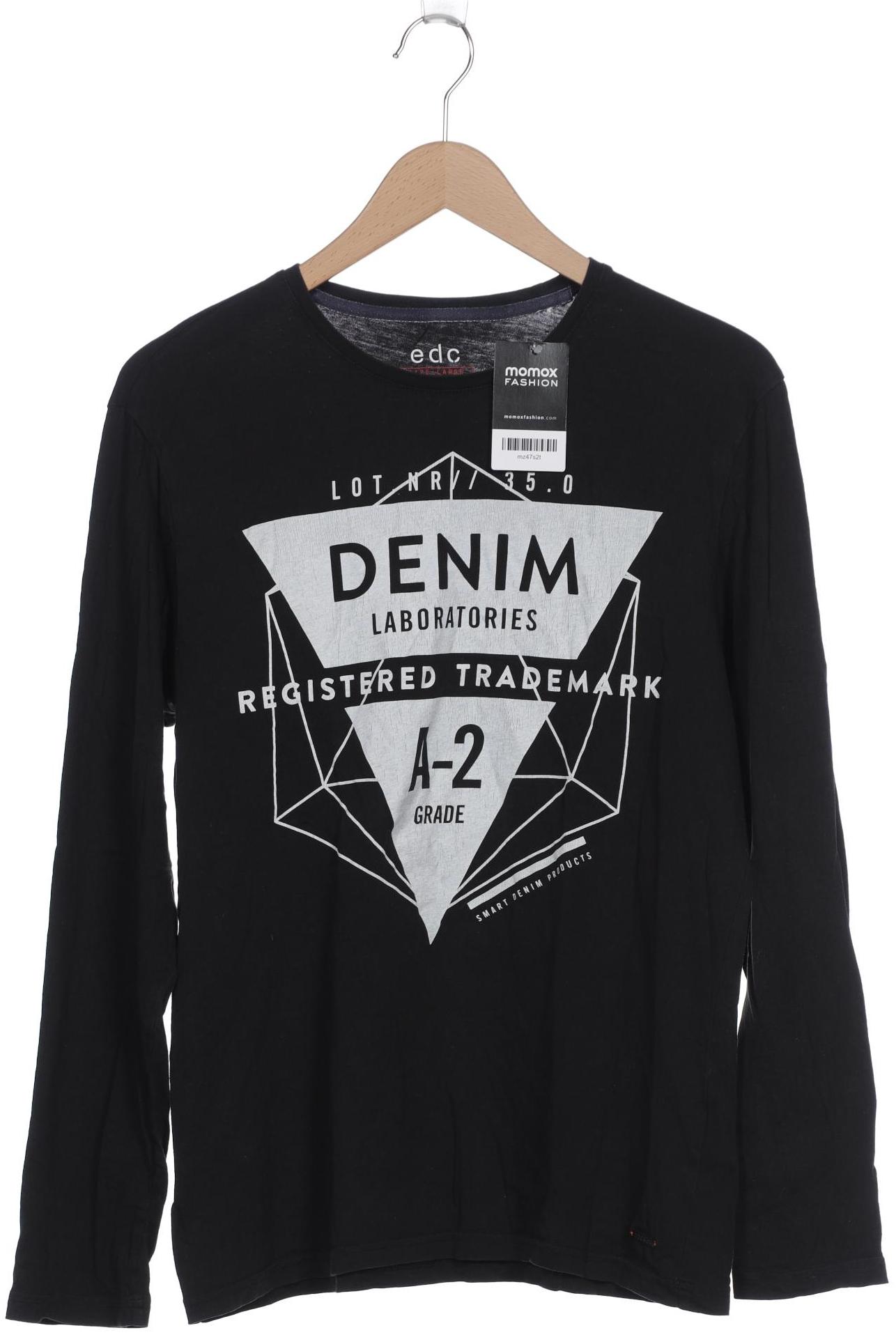 

edc by Esprit Herren Langarmshirt, schwarz