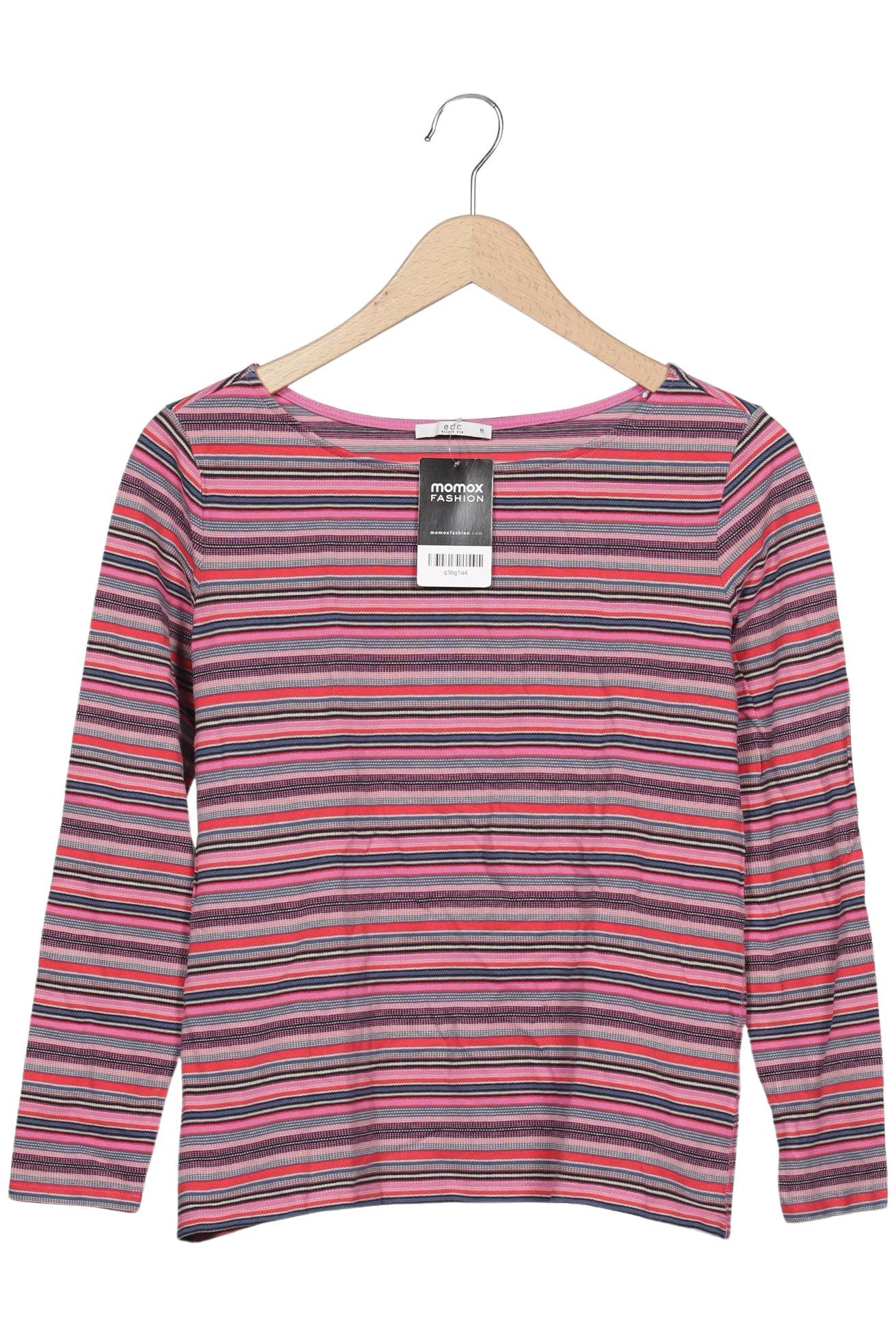 

edc by Esprit Damen Langarmshirt, mehrfarbig, Gr. 38