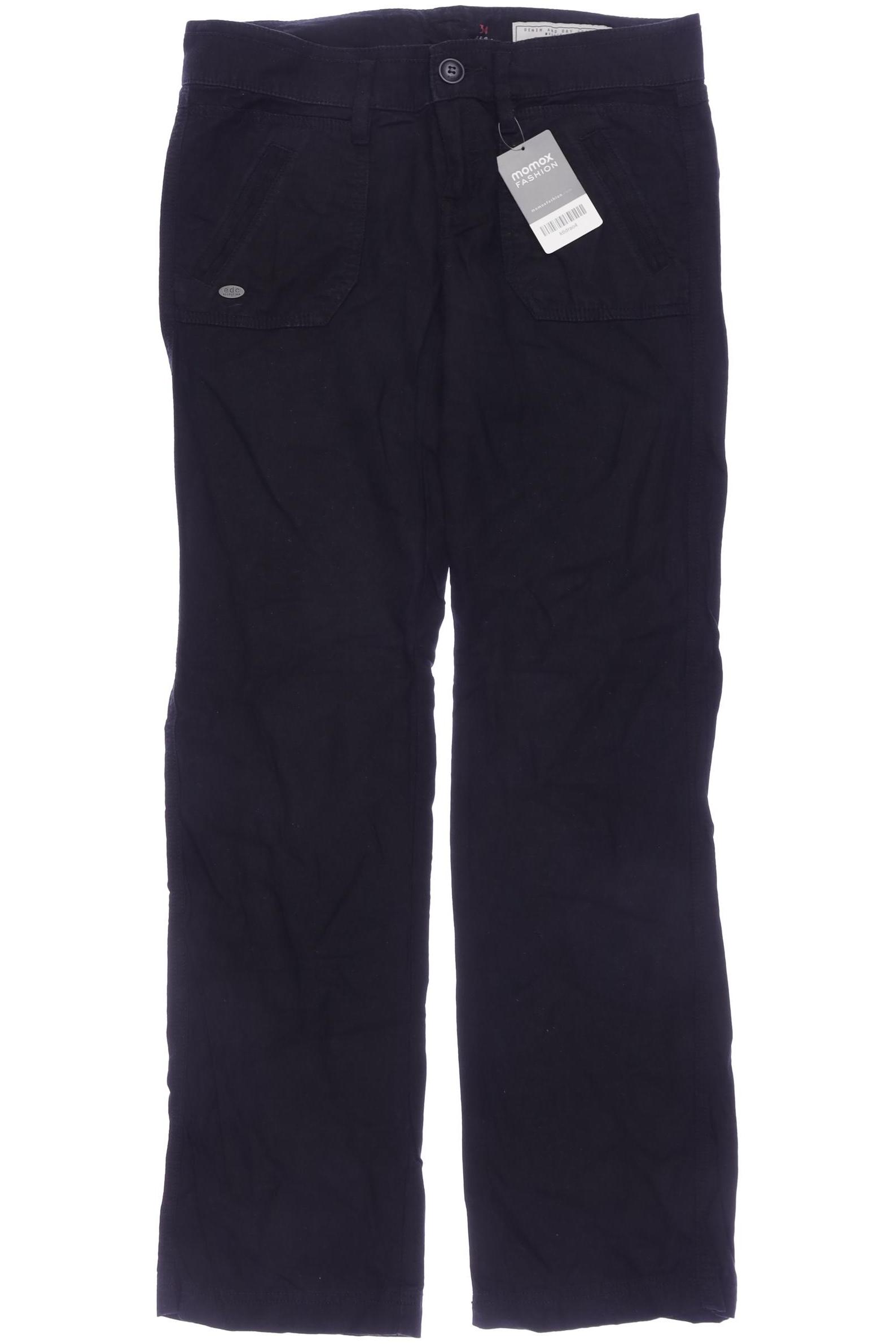 

edc by Esprit Damen Stoffhose, schwarz, Gr. 34