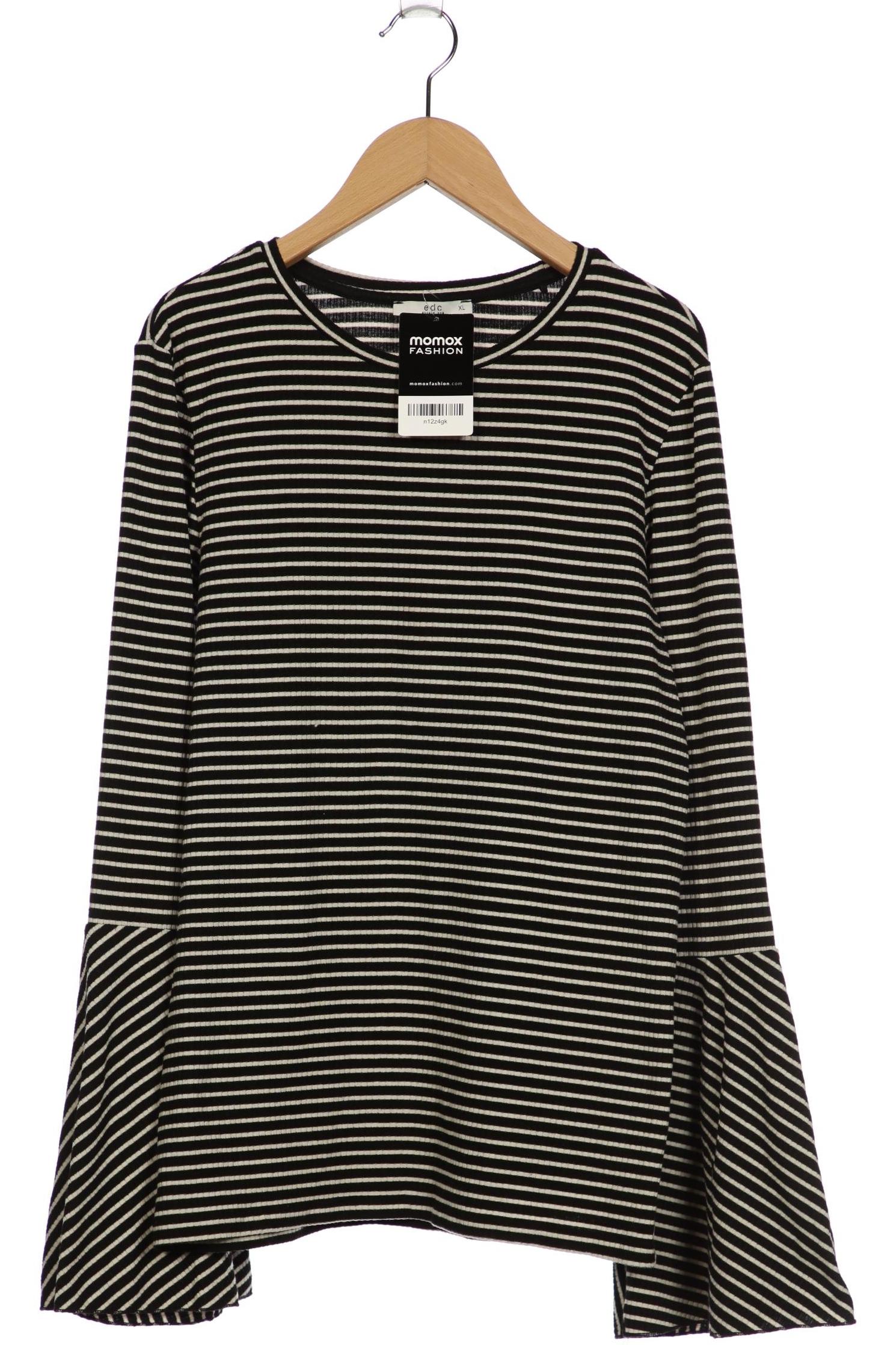 

edc by Esprit Damen Langarmshirt, schwarz, Gr. 44