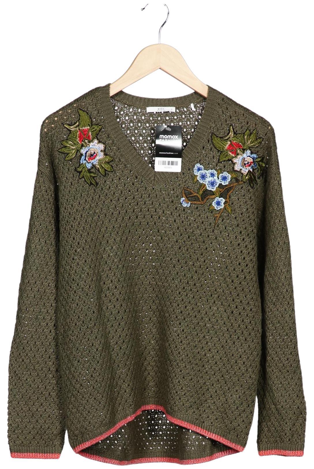 

edc by Esprit Damen Pullover, grün, Gr. 36