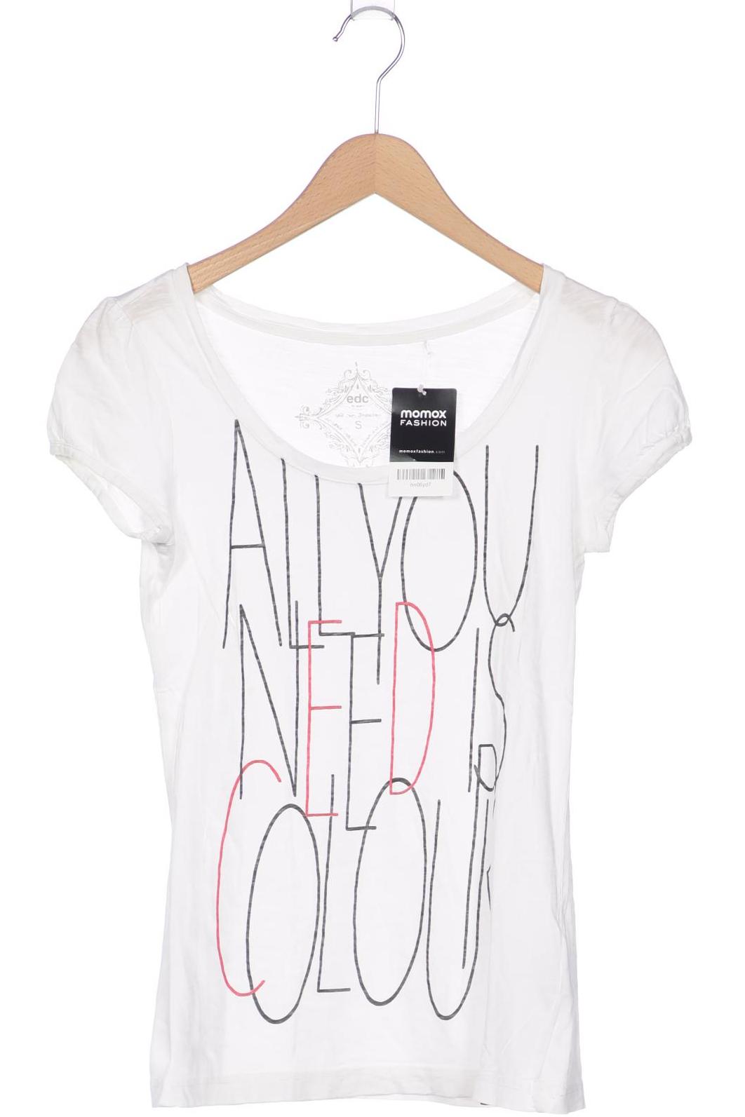 

edc by Esprit Damen T-Shirt, weiß, Gr. 36