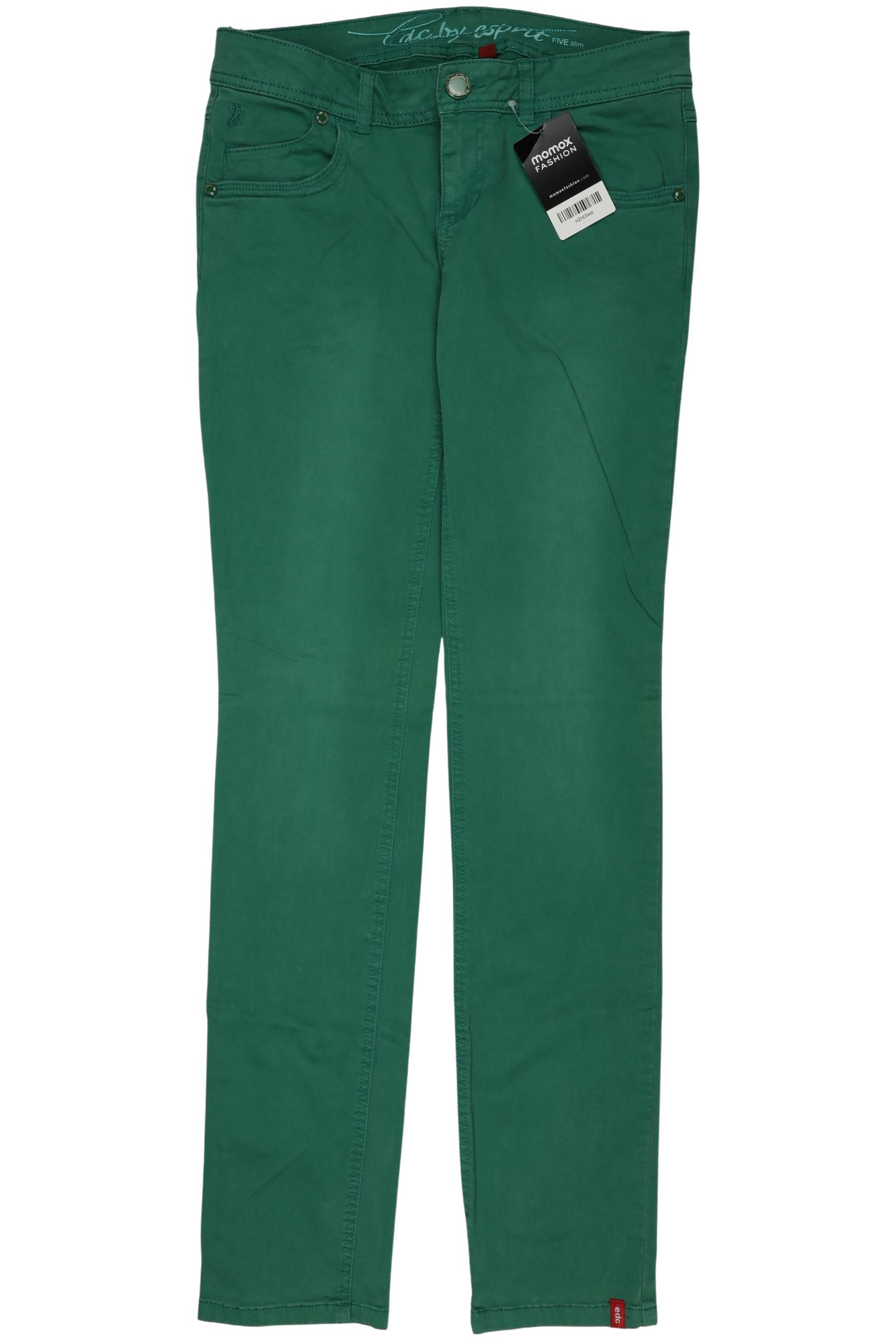 

edc by Esprit Damen Stoffhose, grün, Gr. 36
