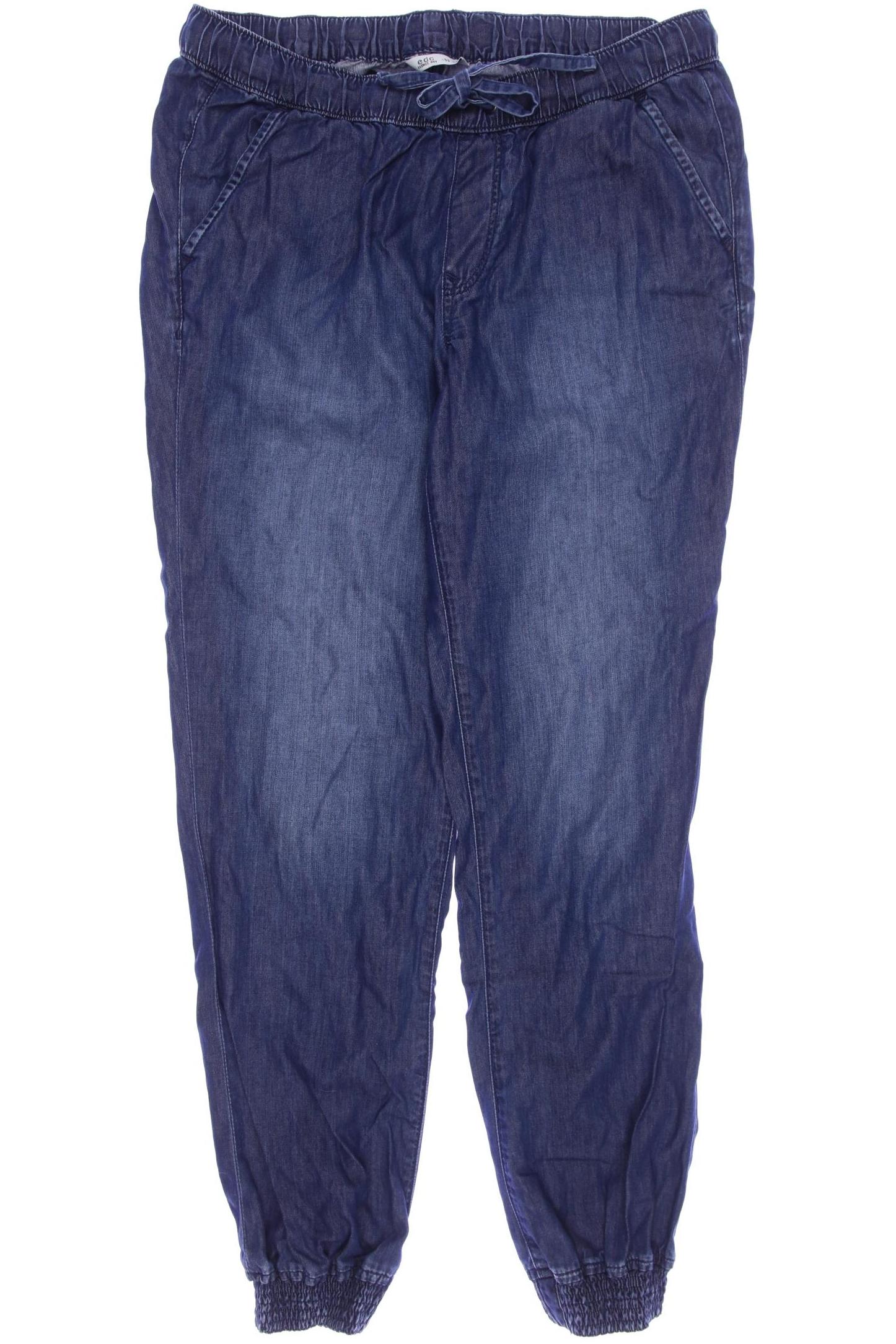 

edc by Esprit Damen Stoffhose, blau, Gr. 33