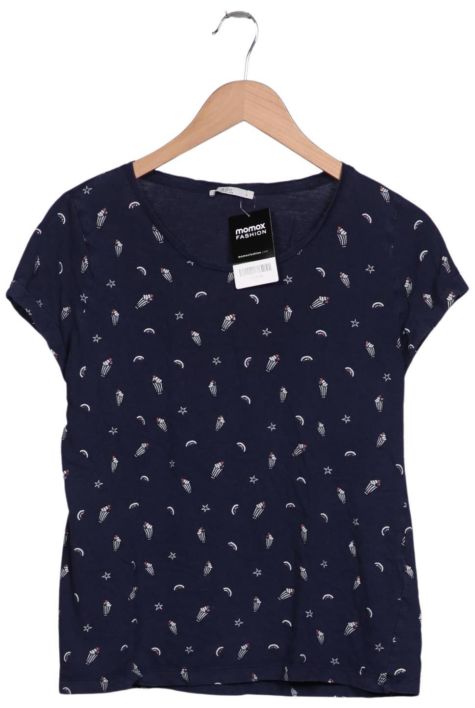 

edc by Esprit Damen T-Shirt, marineblau, Gr. 42