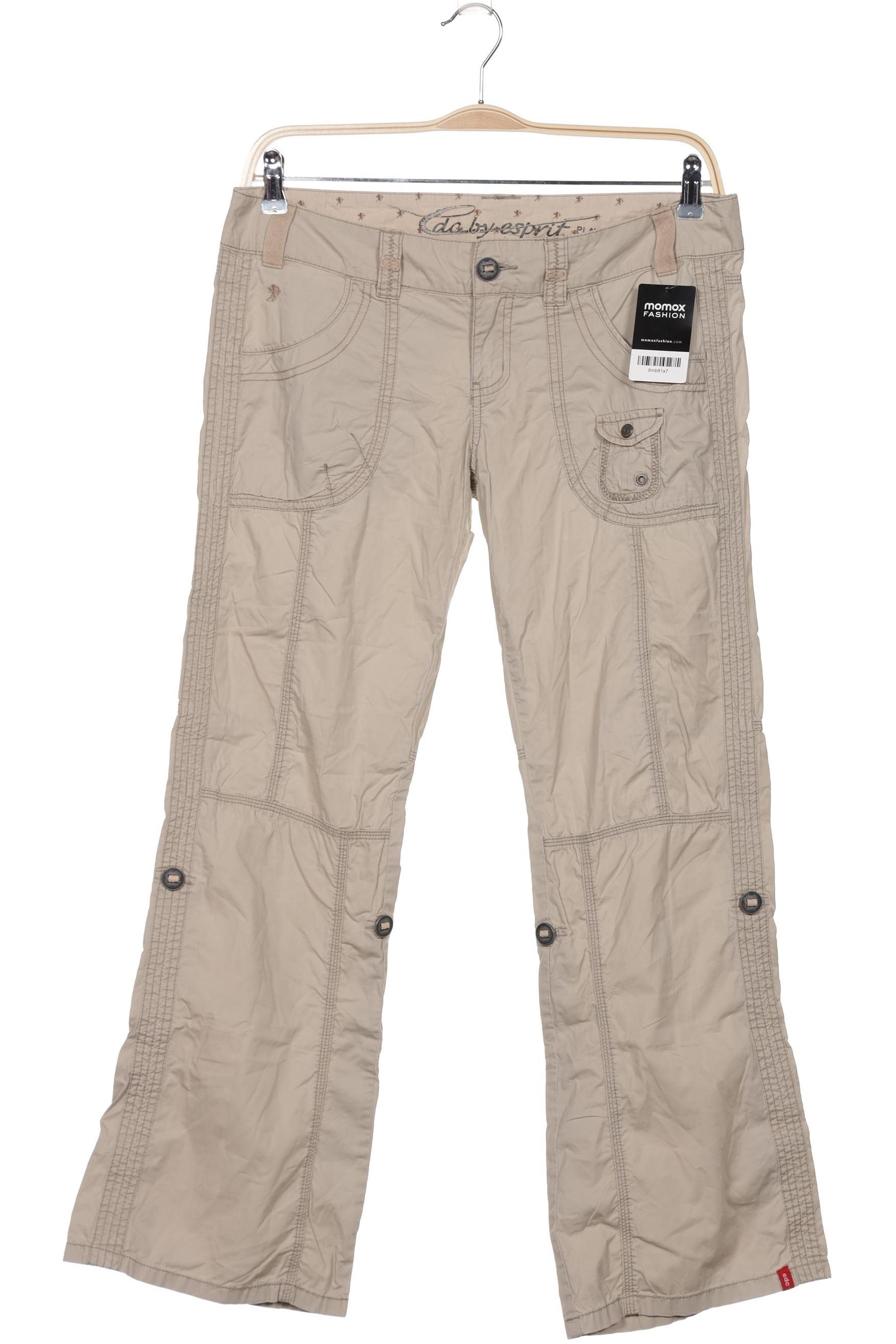 

edc by Esprit Damen Stoffhose, beige, Gr. 40