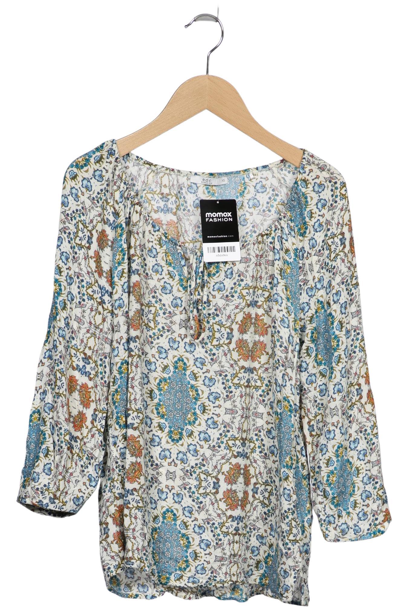 

edc by Esprit Damen Langarmshirt, mehrfarbig, Gr. 34