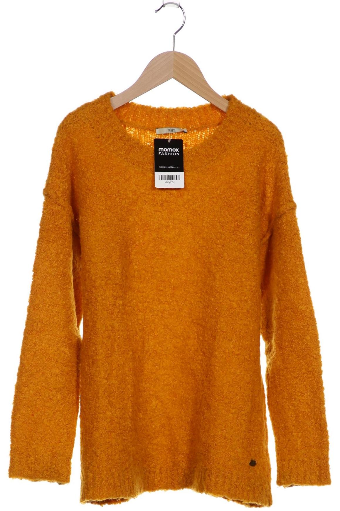 

edc by Esprit Damen Pullover, gelb, Gr. 34