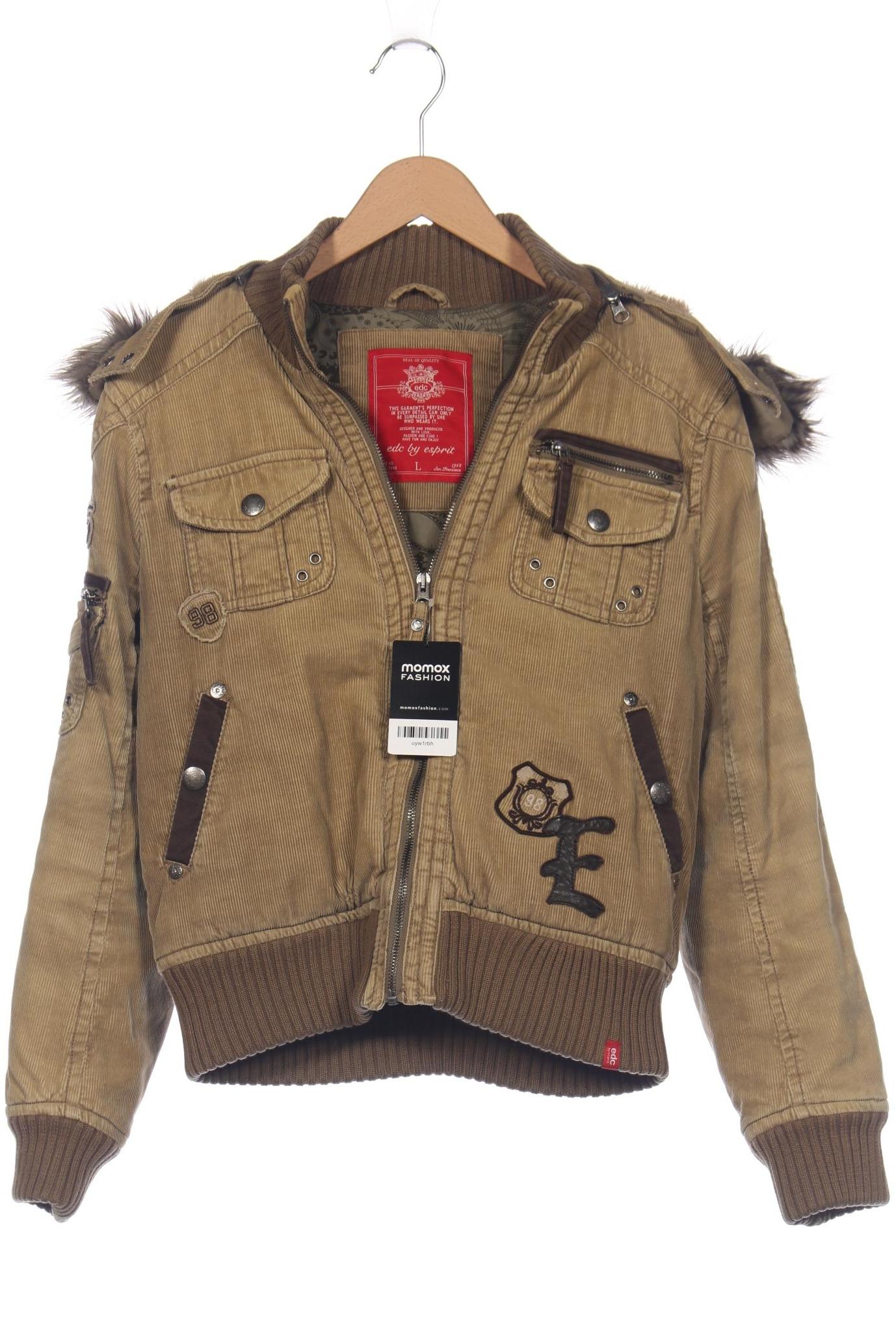 

edc by Esprit Damen Jacke, beige, Gr. 40
