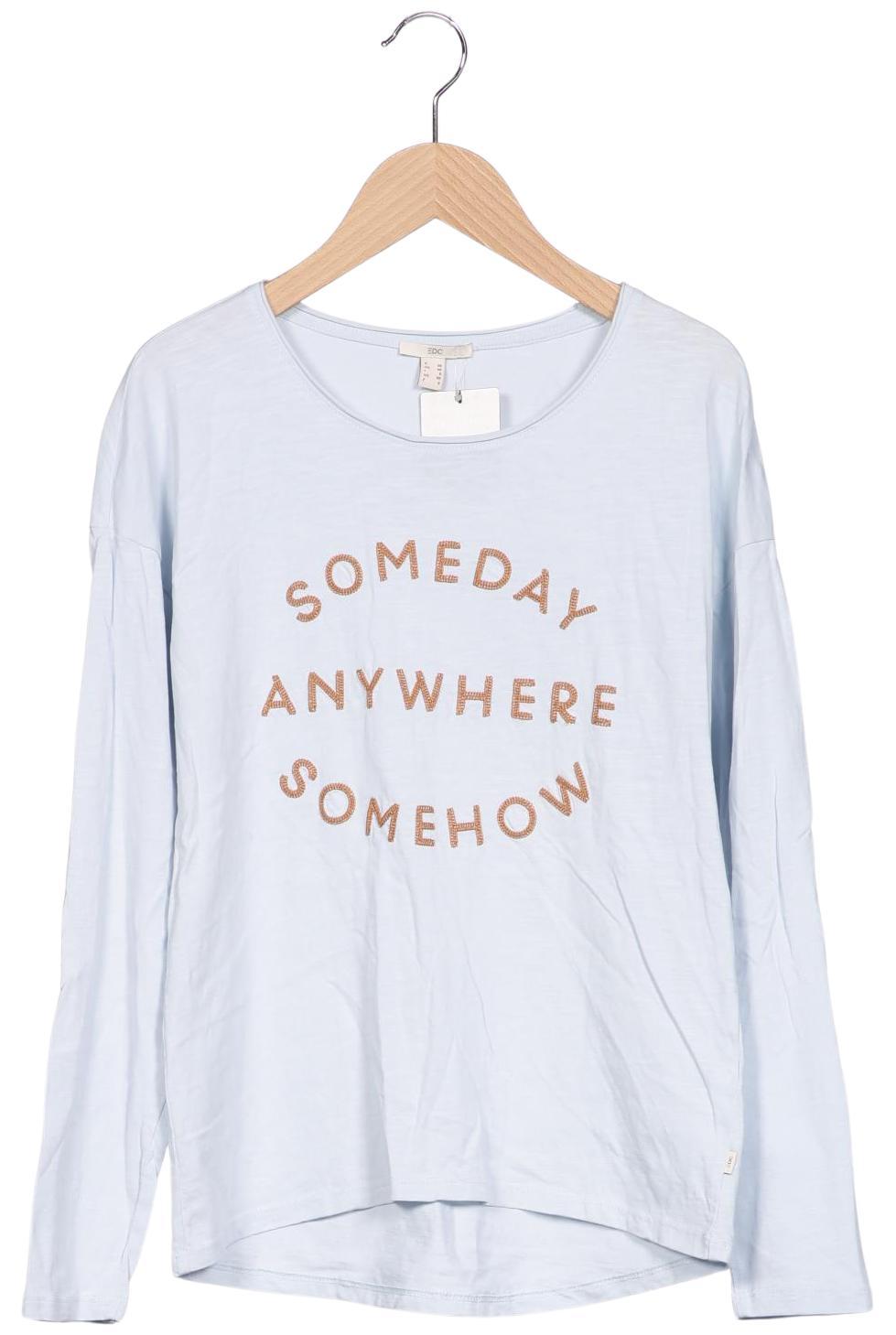 

edc by Esprit Damen Langarmshirt, hellblau, Gr. 34