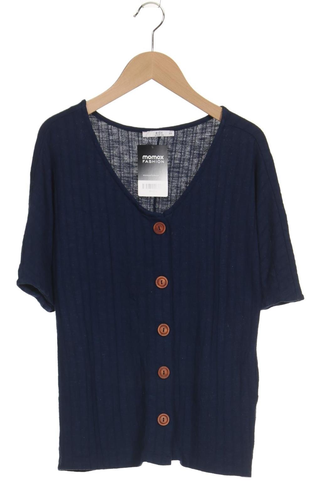 

edc by Esprit Damen Strickjacke, marineblau, Gr. 34