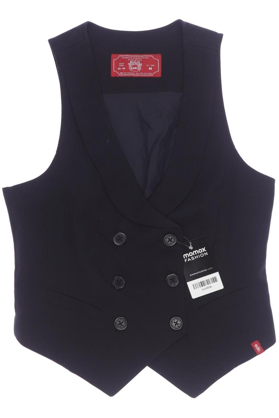 

edc by Esprit Damen Weste, schwarz, Gr. 38