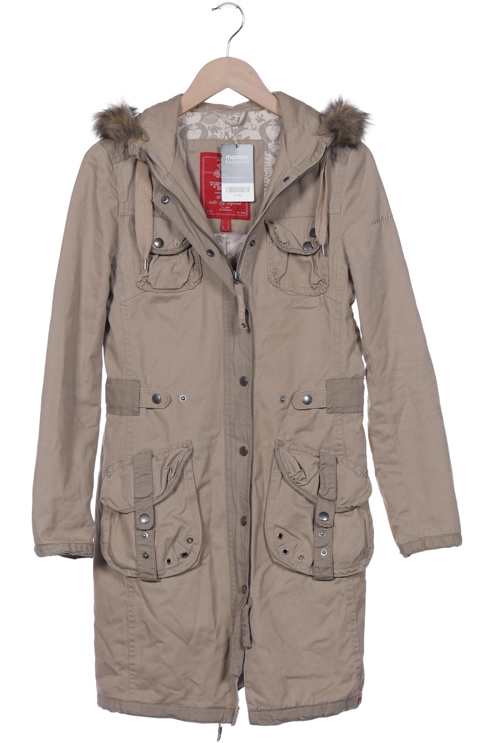 

edc by Esprit Damen Mantel, beige, Gr. 38