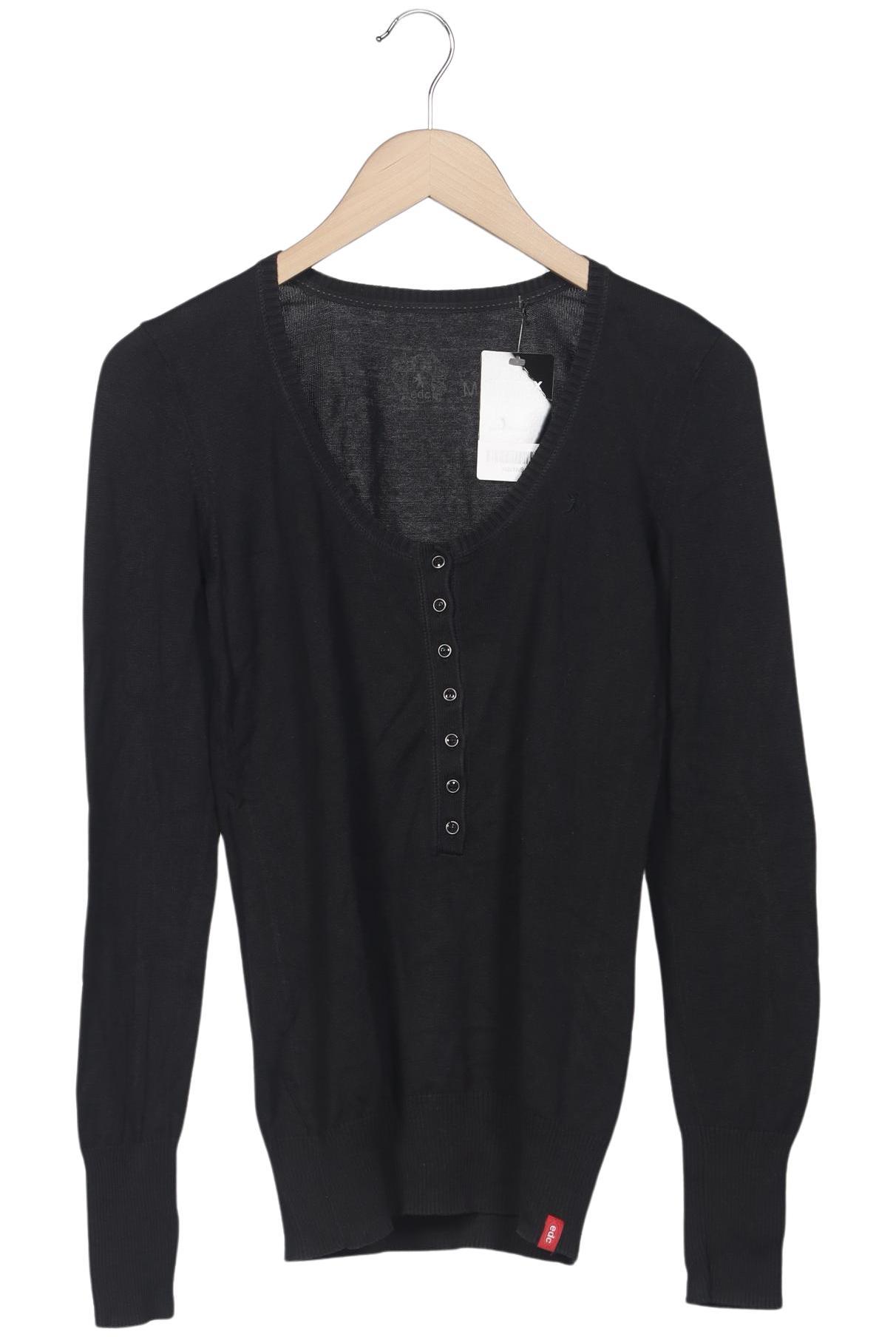 

edc by Esprit Damen Pullover, schwarz, Gr. 38