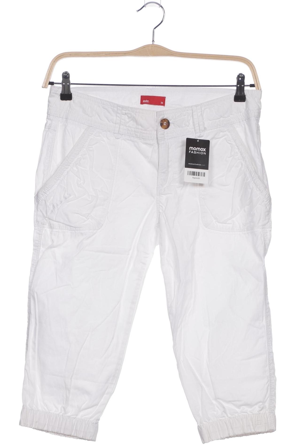 

edc by Esprit Damen Stoffhose, weiß, Gr. 36