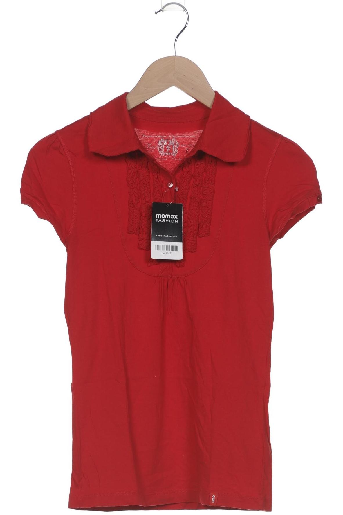 

edc by Esprit Damen Poloshirt, rot, Gr. 36