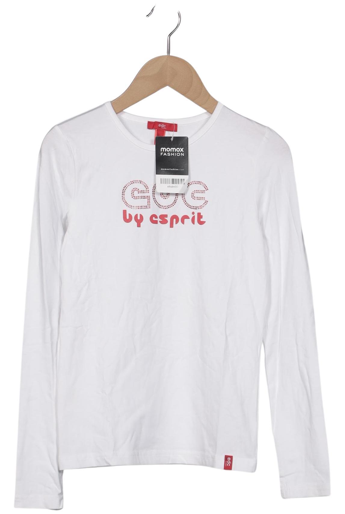 

edc by Esprit Damen Langarmshirt, weiß, Gr. 38