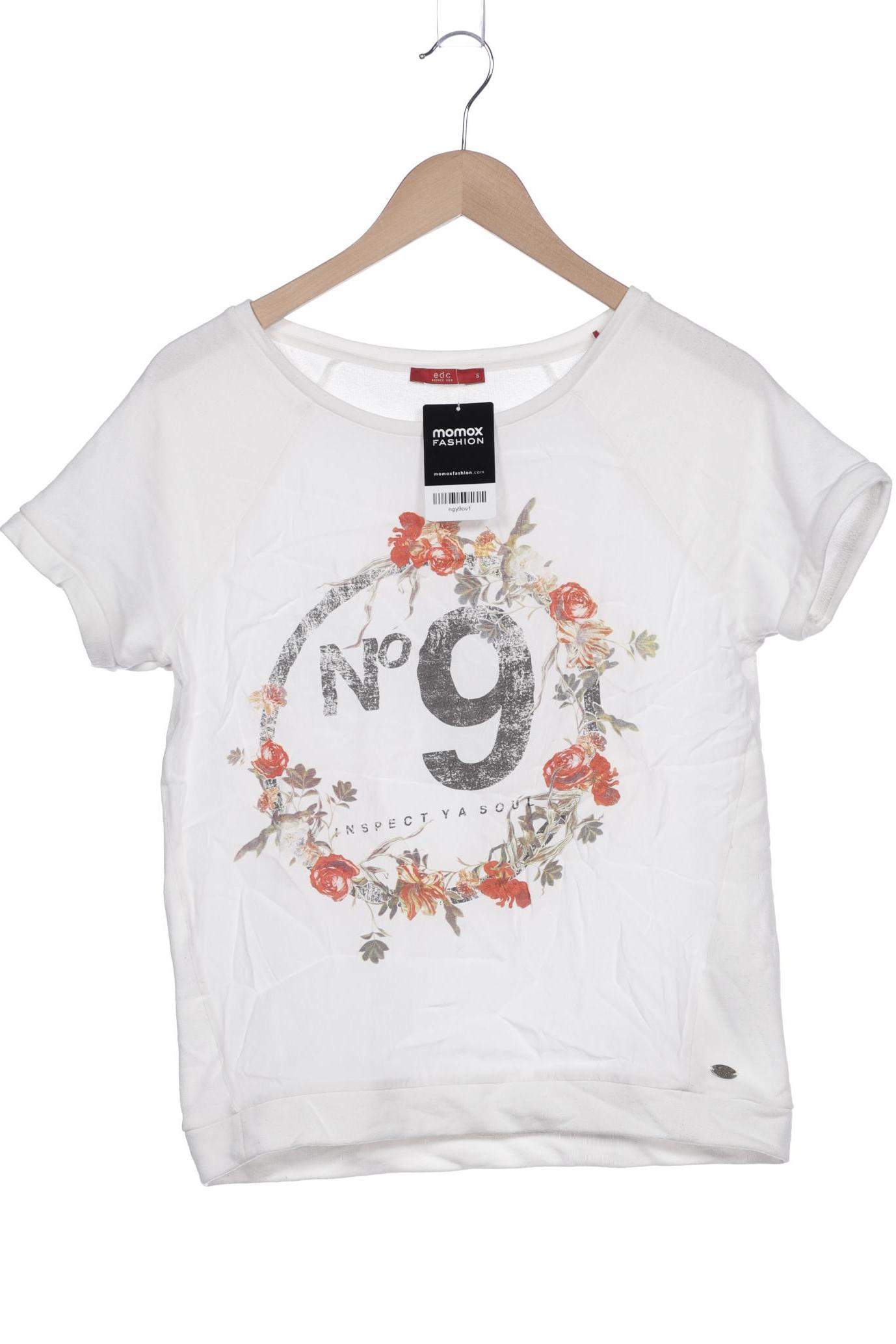 

edc by Esprit Damen T-Shirt, weiß, Gr. 36