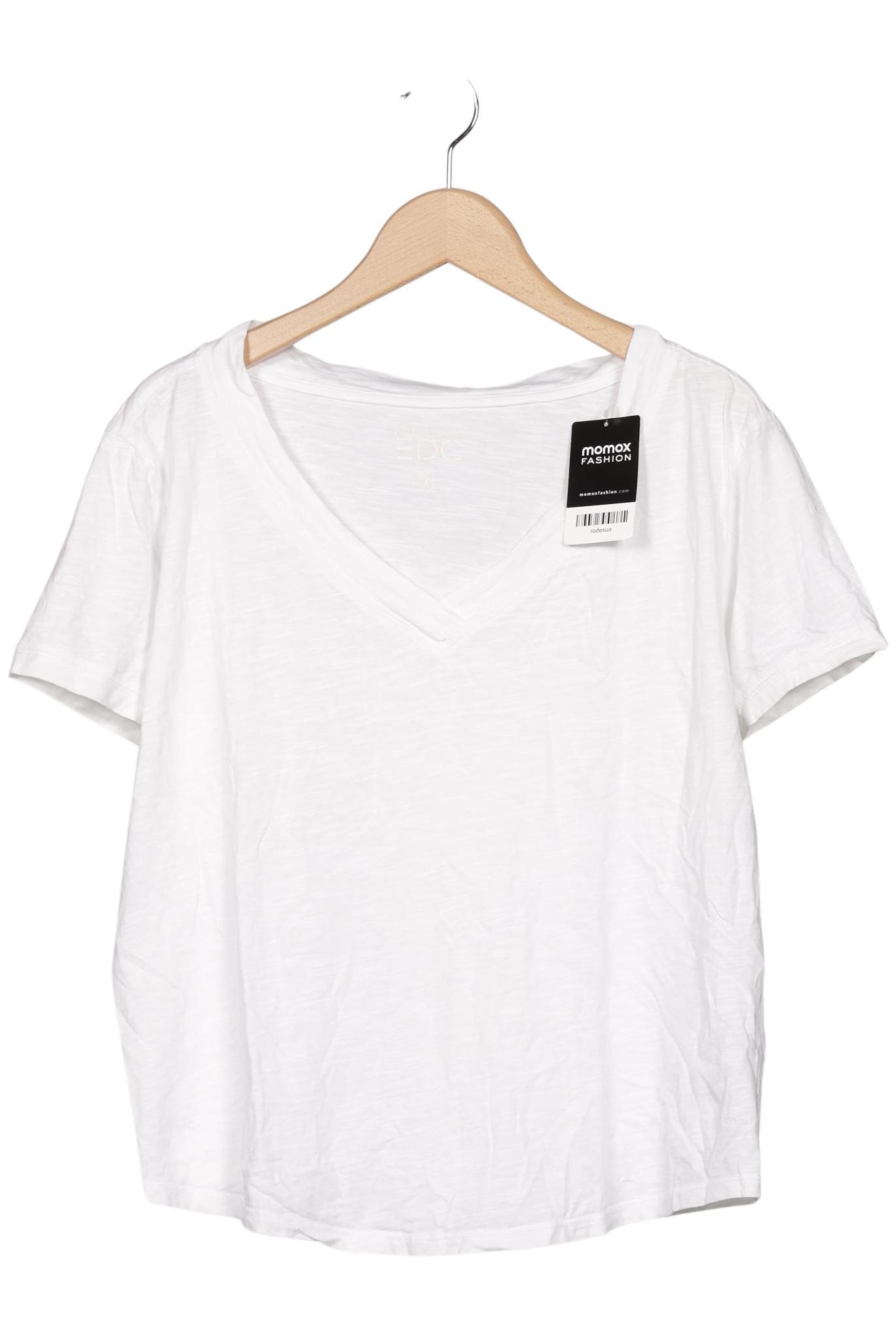 

edc by Esprit Damen T-Shirt, weiß, Gr. 44