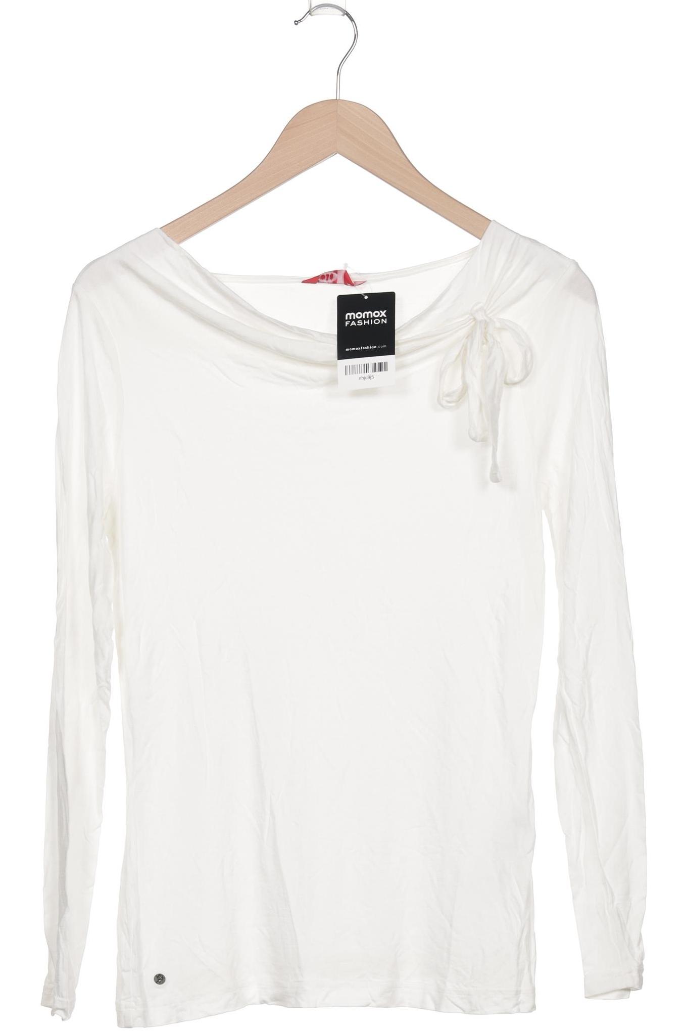 

edc by Esprit Damen Langarmshirt, weiß, Gr. 38