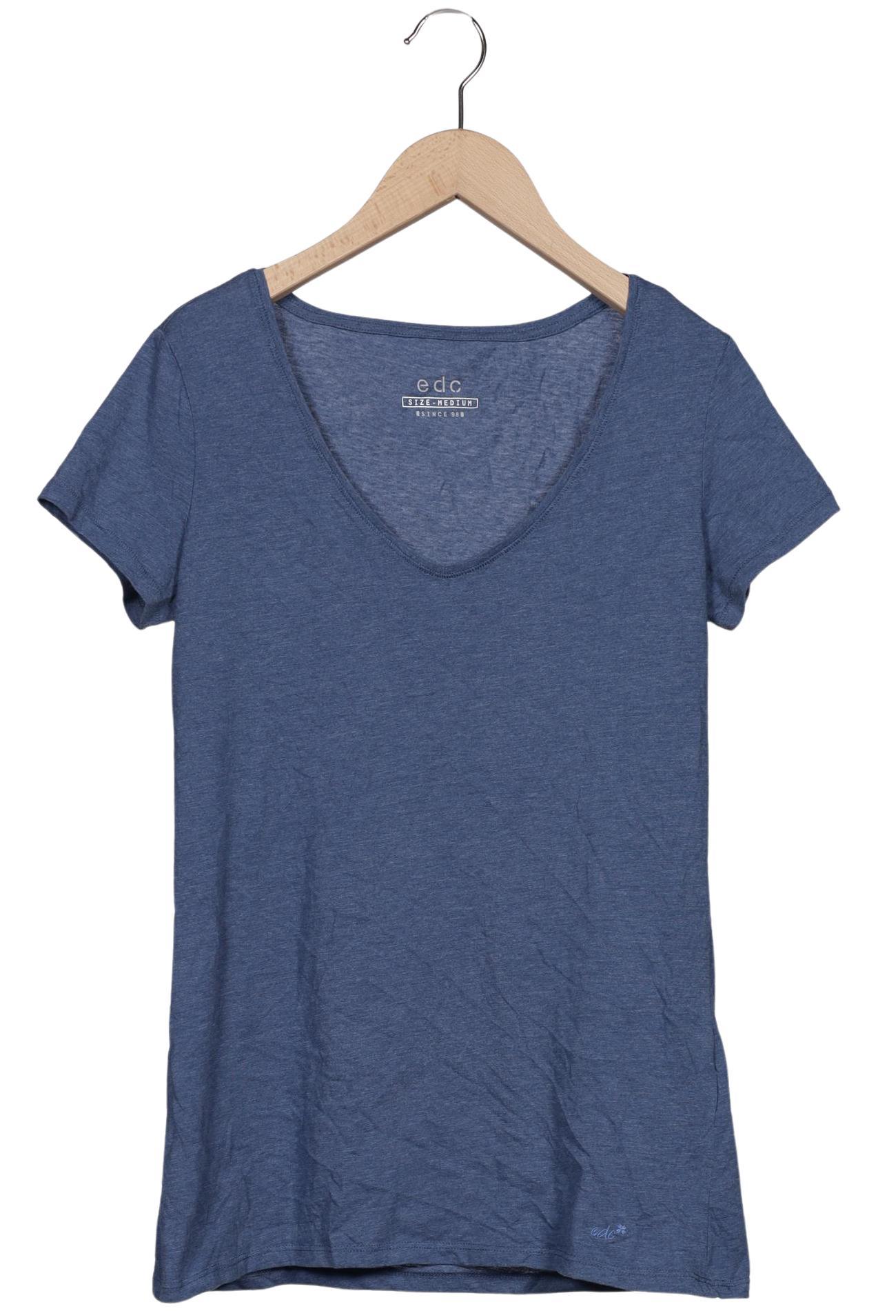 

edc by Esprit Damen T-Shirt, blau, Gr. 38