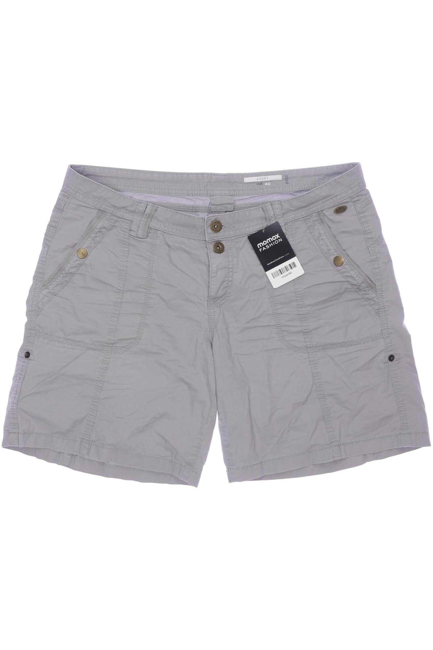 

edc by Esprit Damen Shorts, grau, Gr. 40