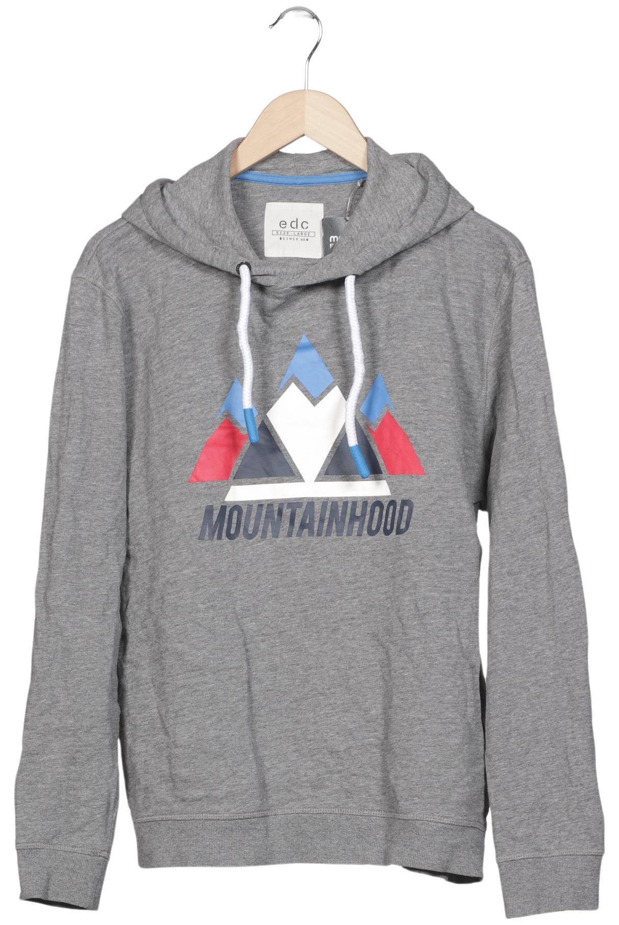 

edc by Esprit Herren Kapuzenpullover, grau, Gr. 52