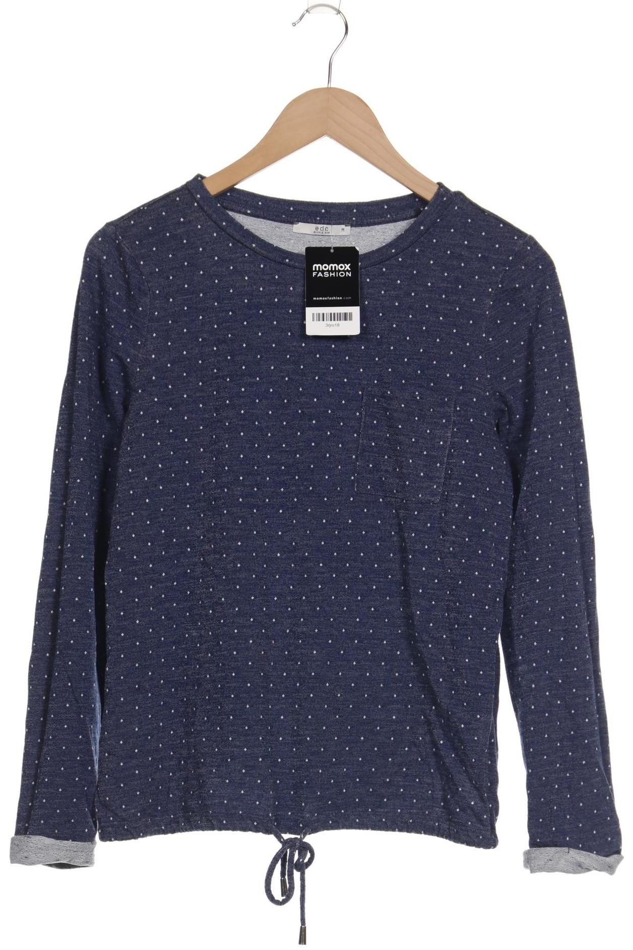 

edc by Esprit Damen Langarmshirt, marineblau, Gr. 38