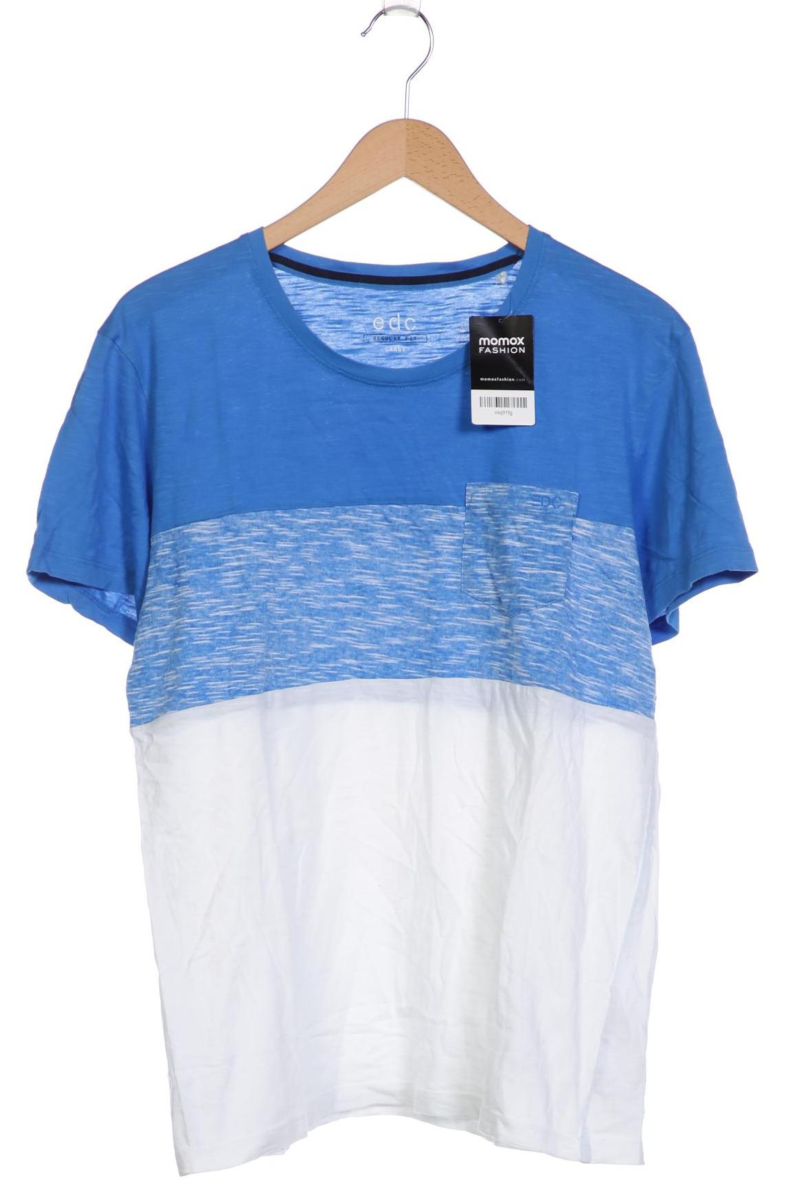 

edc by Esprit Herren T-Shirt, blau, Gr. 52