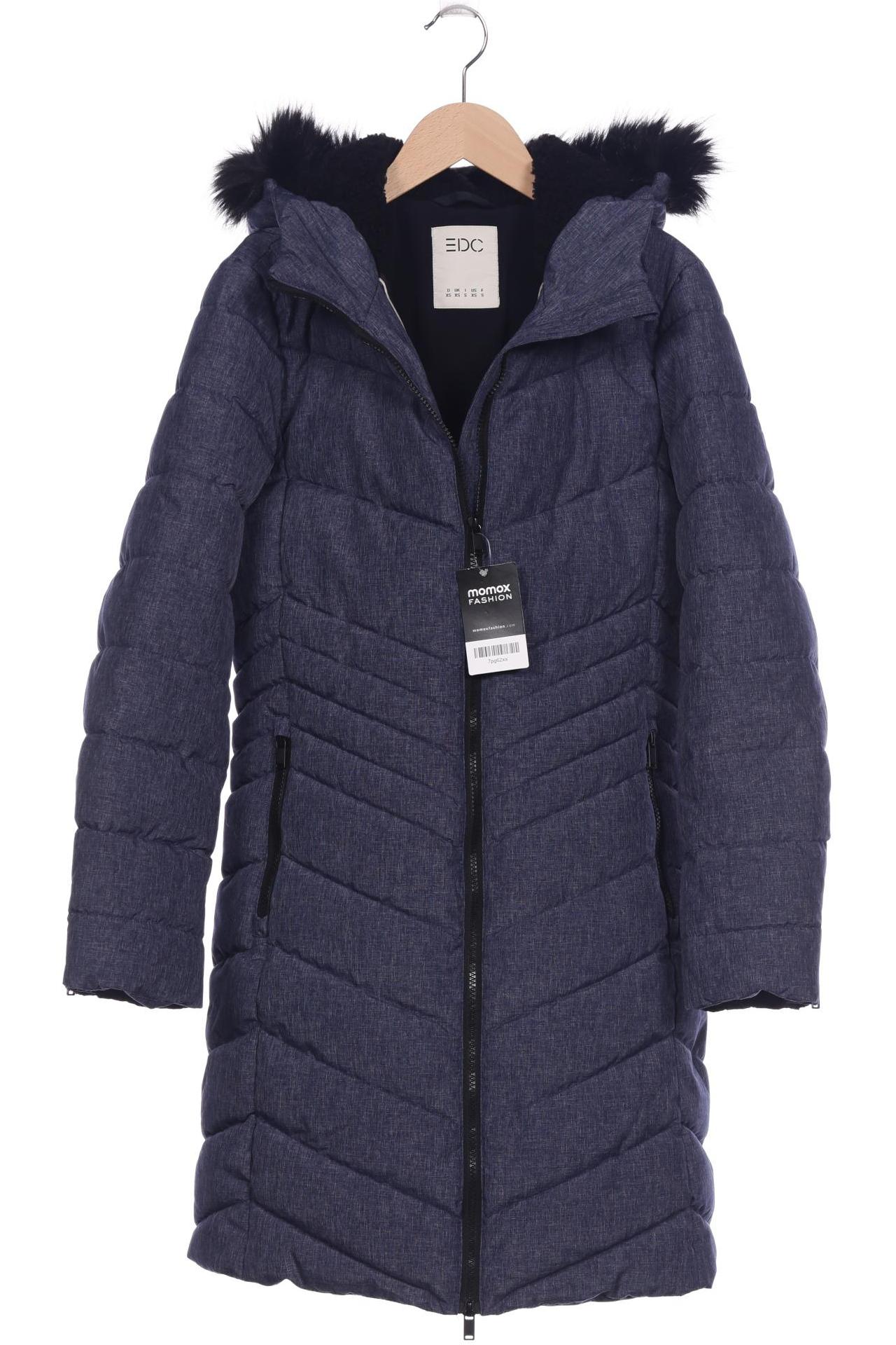 

edc by Esprit Damen Mantel, blau, Gr. 34