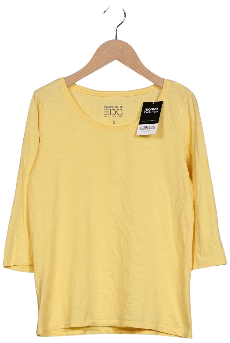 

edc by Esprit Damen Langarmshirt, gelb, Gr. 36