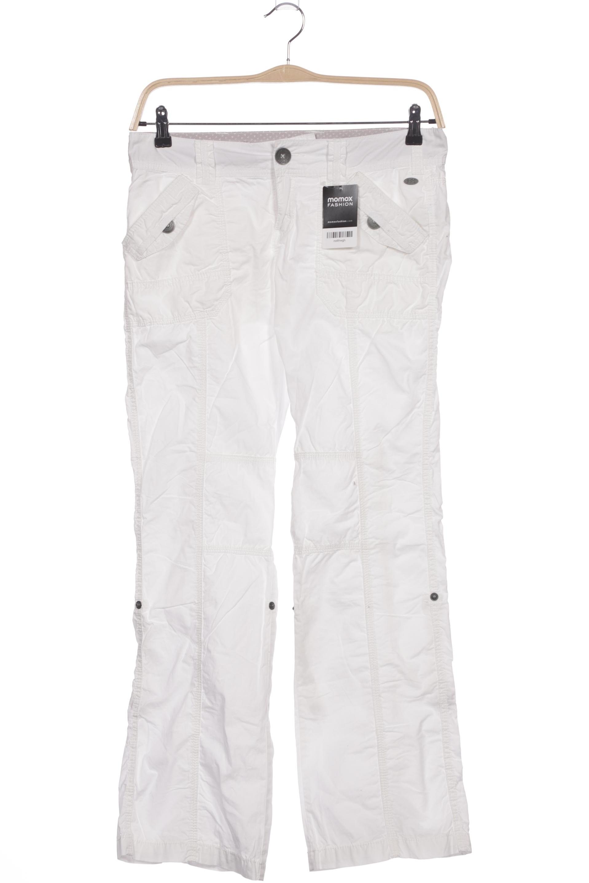 

edc by Esprit Damen Stoffhose, weiß, Gr. 38