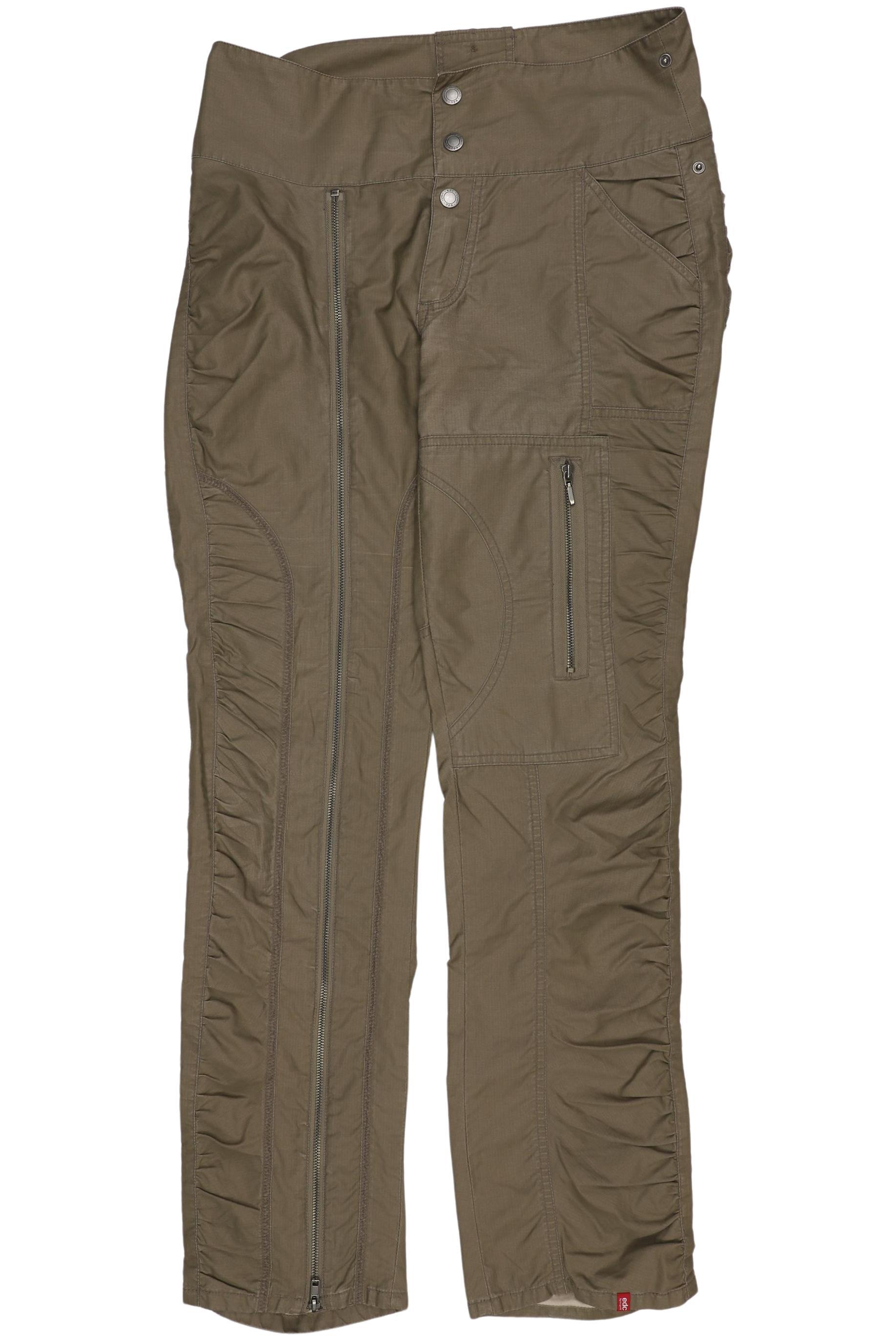 

edc by Esprit Damen Stoffhose, grün, Gr. 38